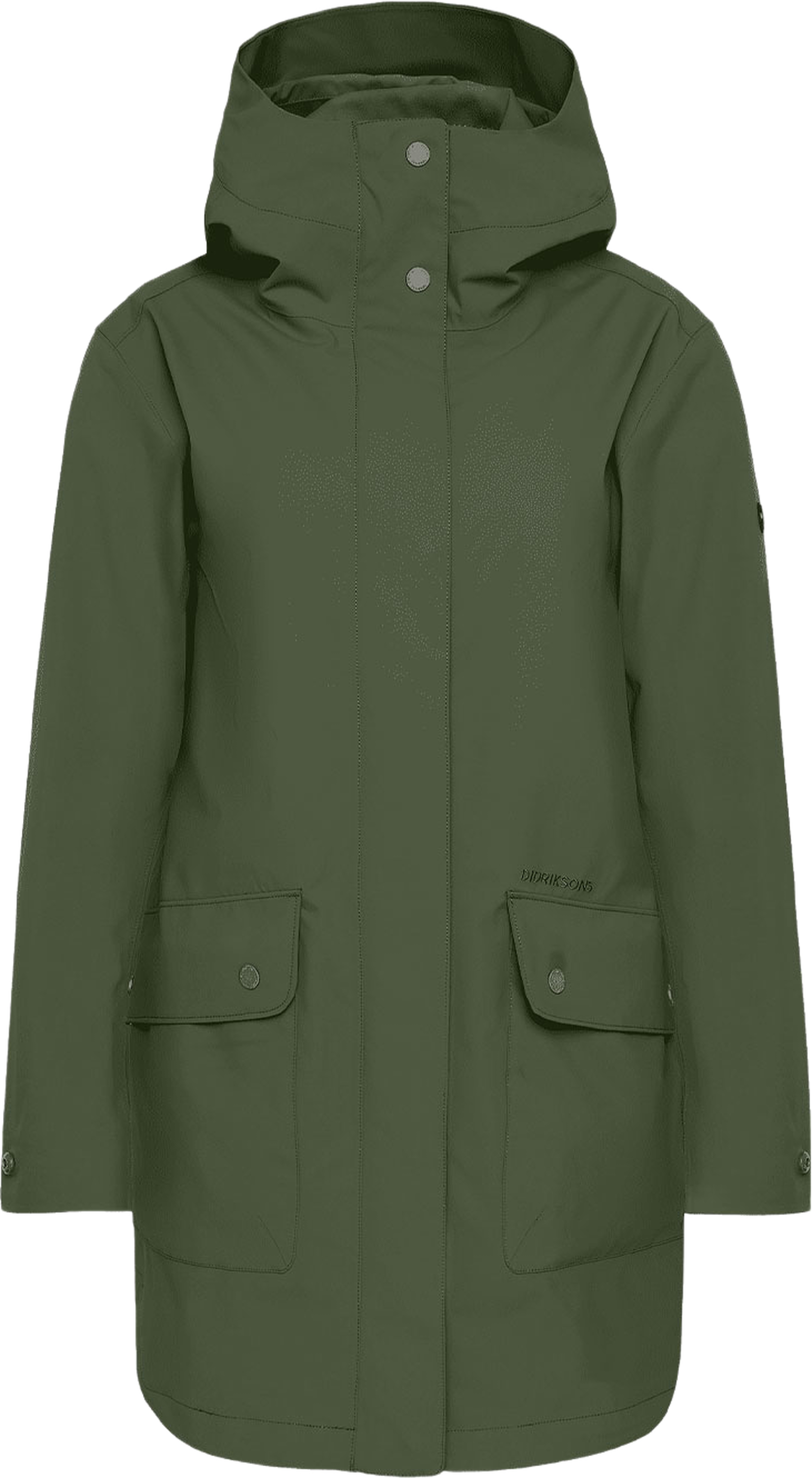 Gwen Parka, från Didriksons, i färgen Deep Green. Klicka för att öppna bilden i stort format