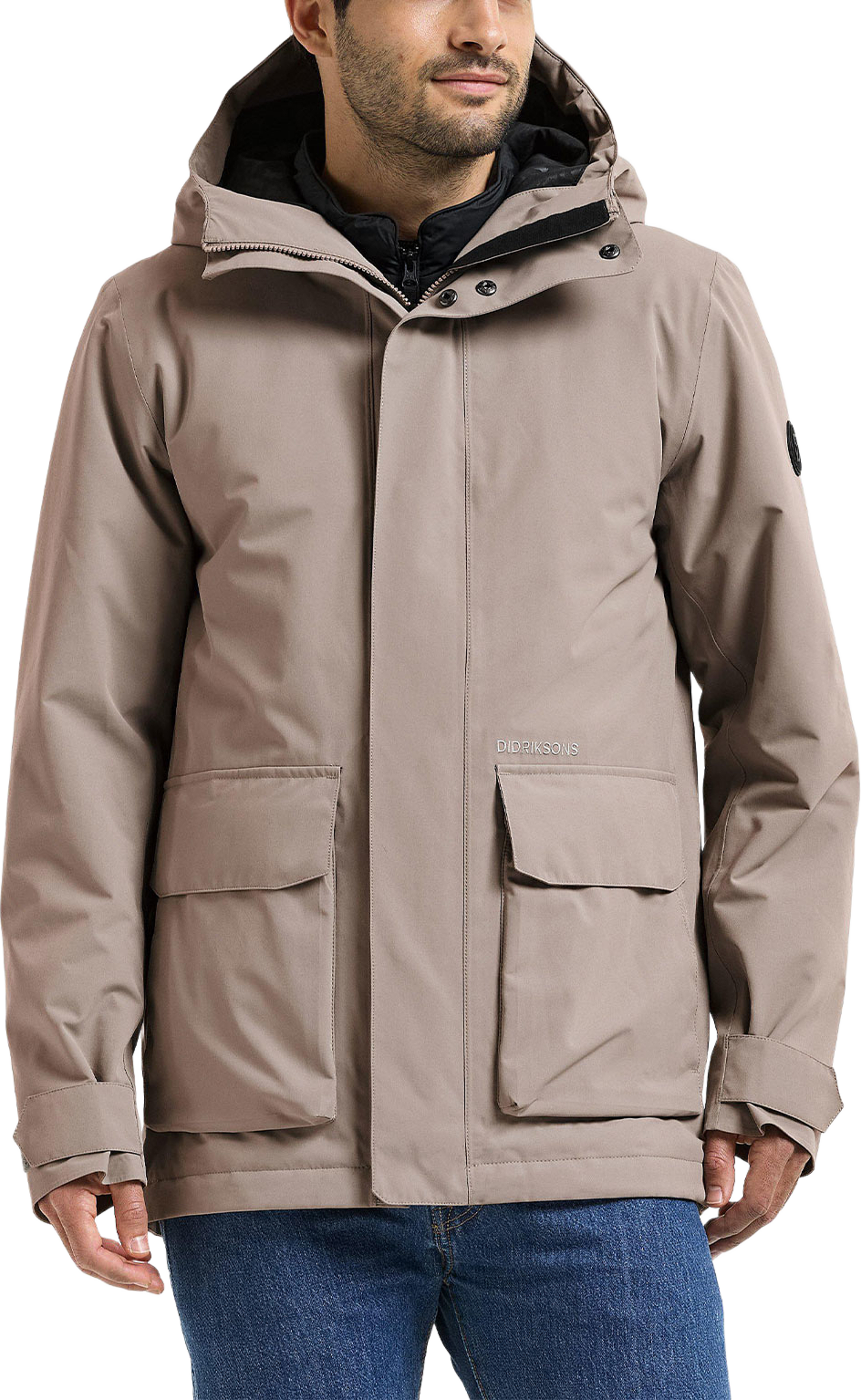 Liam Jacket 2, från Didriksons, i färgen Ash Brown. Klicka för att öppna bilden i stort format