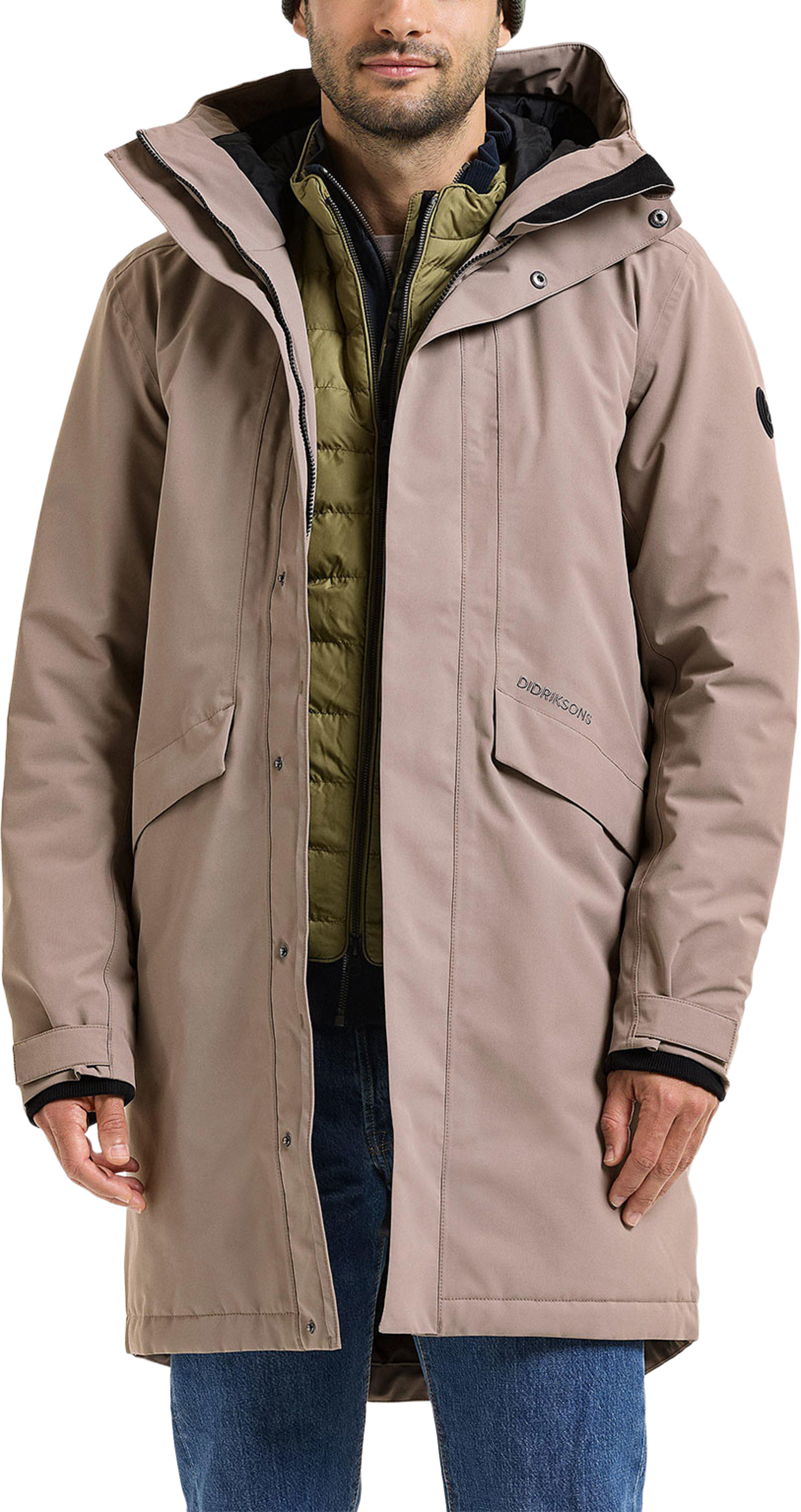 Kenny Parka 9, från Didriksons, i färgen Ash Brown. Klicka för att öppna bilden i stort format