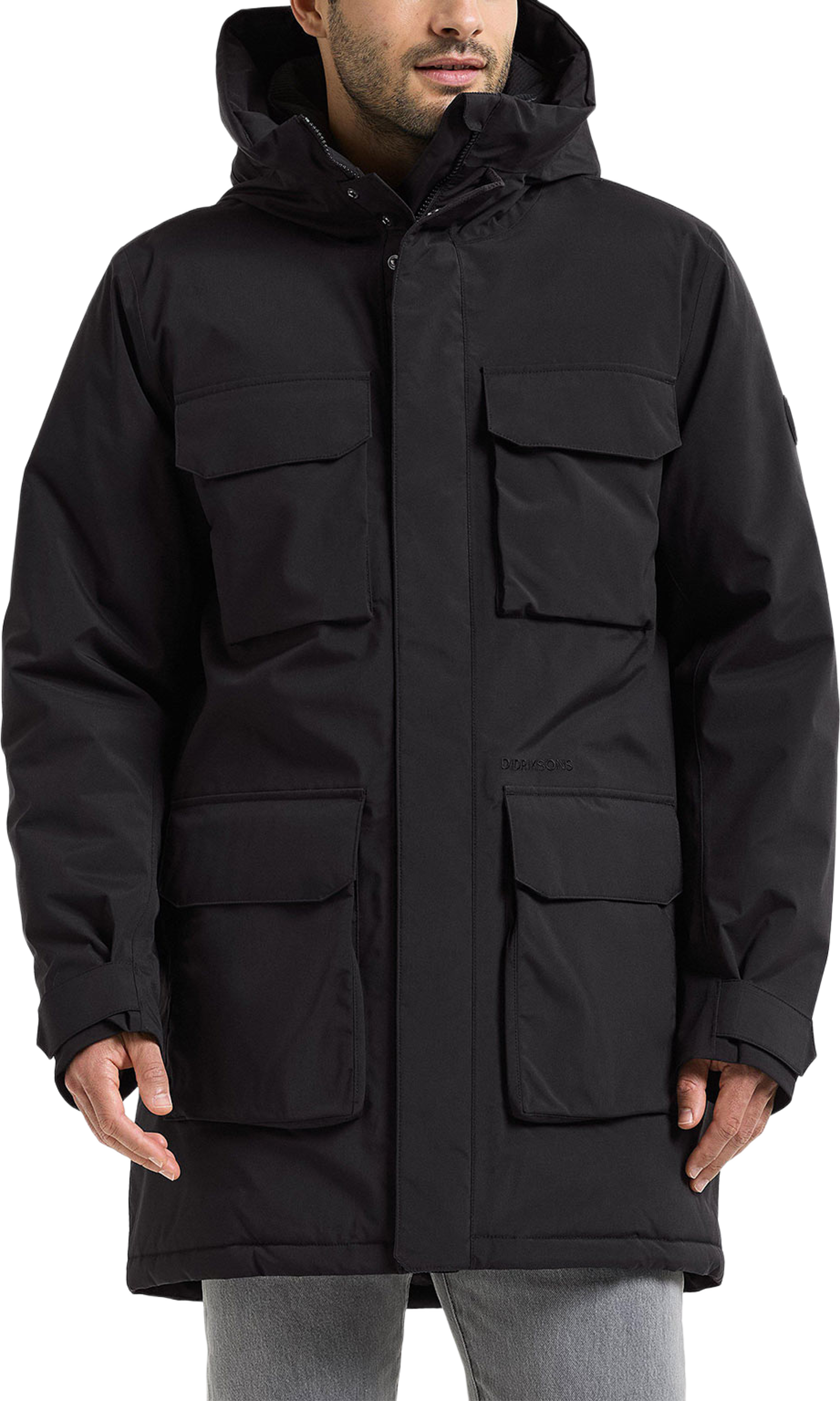 Aiden Parka 2, från Didriksons, i färgen Black. Klicka för att öppna bilden i stort format
