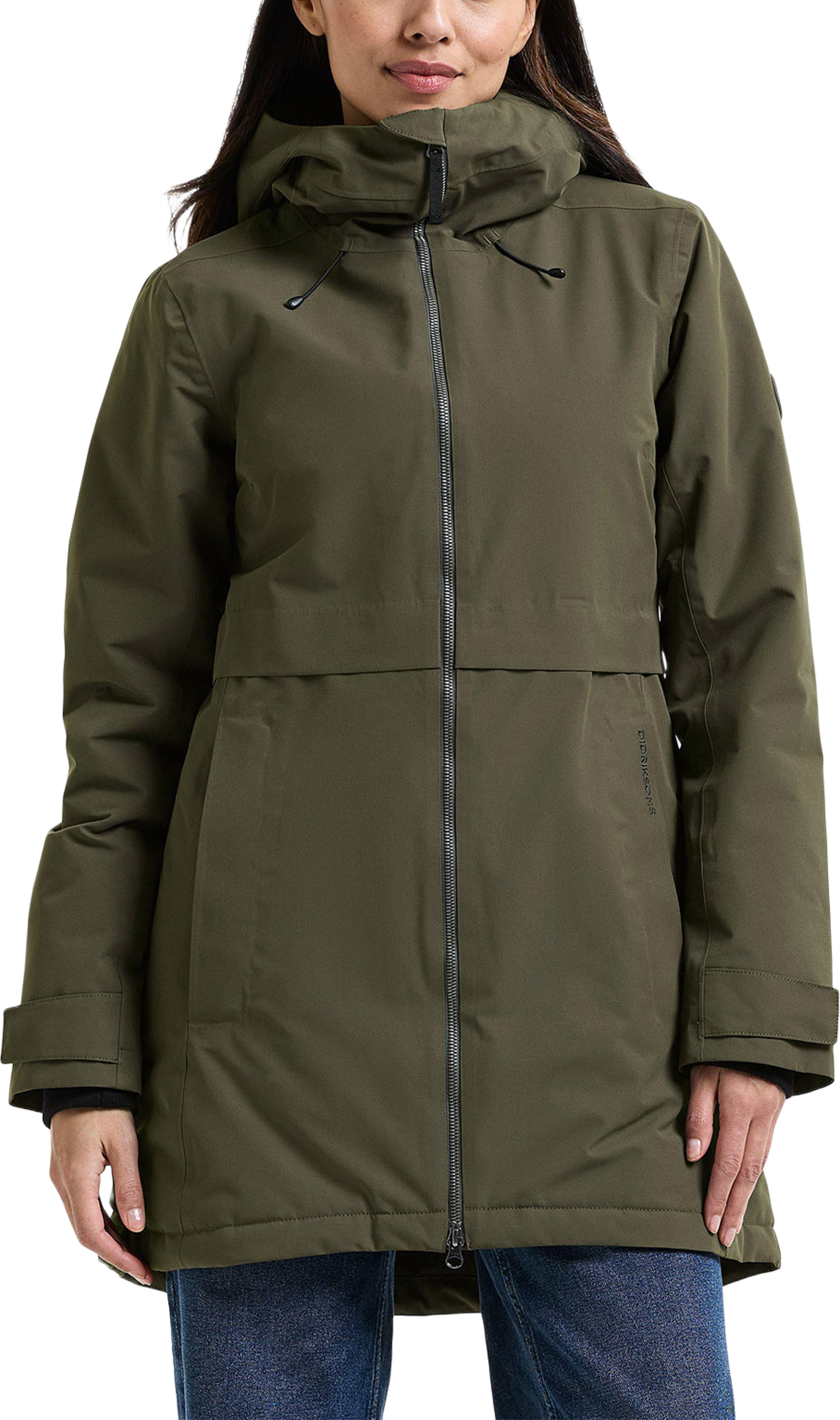 Tiril Parka, från Didriksons, i färgen Deep Green. Klicka för att öppna bilden i stort format