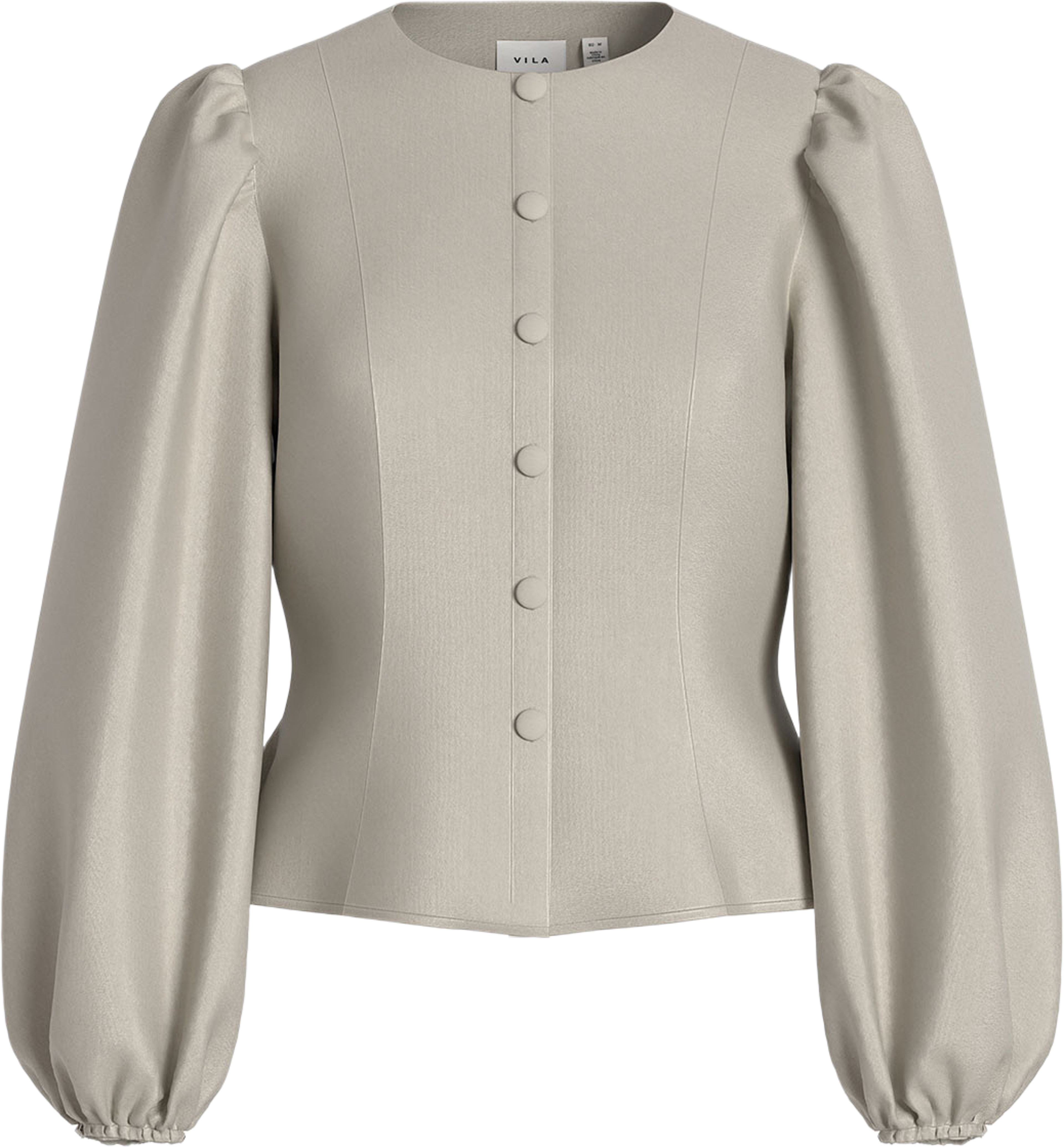 Vishina O-Neck Shaped Top, från Vila, i färgen Birch. Klicka för att öppna bilden i stort format
