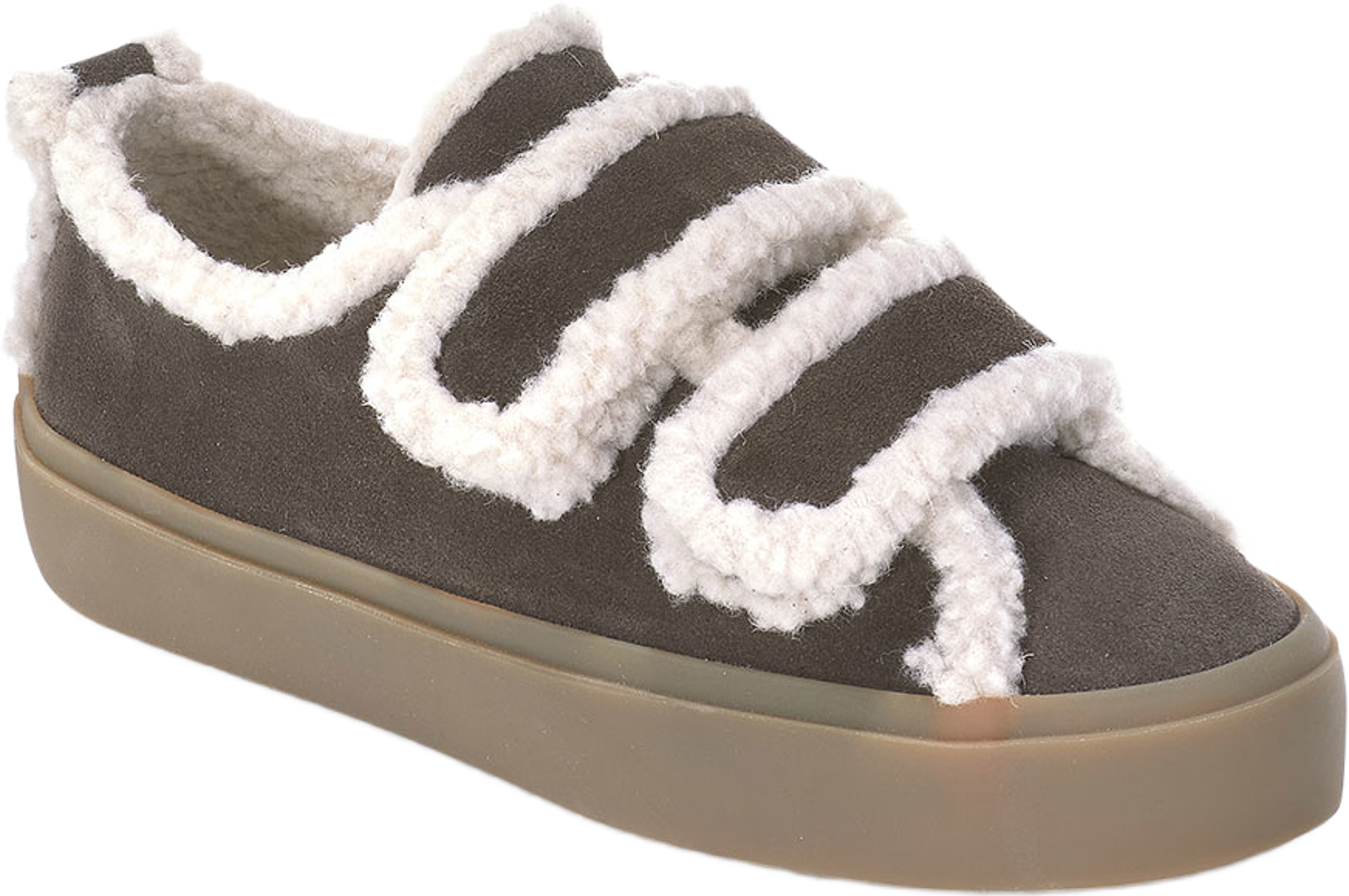 SHEARLING LOW VELCRO, från Inuikii, i färgen Dark Brown. Klicka för att öppna bilden i stort format