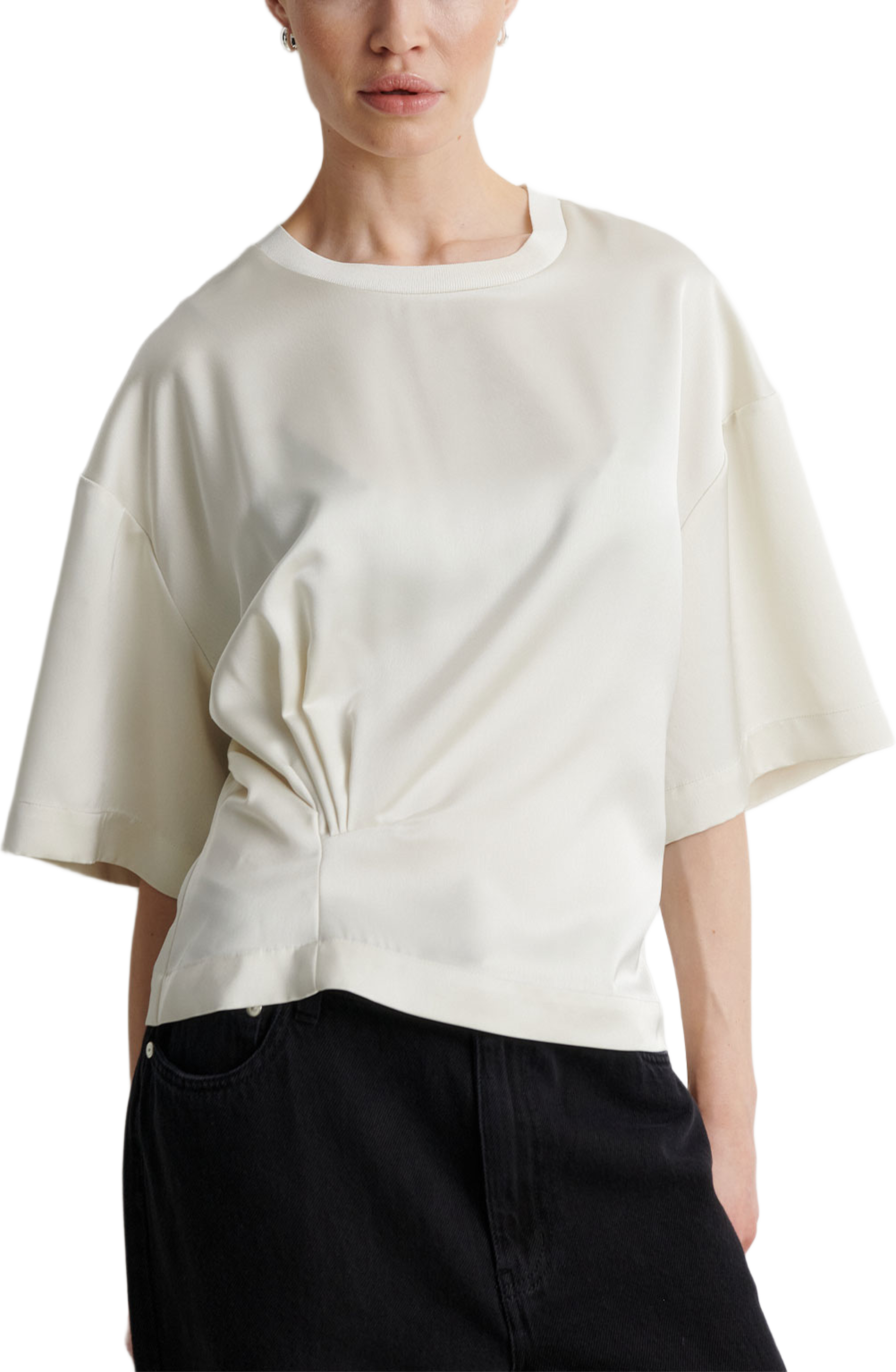 Opala Blouse, från Second Female, i färgen Asphalt. Klicka för att öppna bilden i stort format