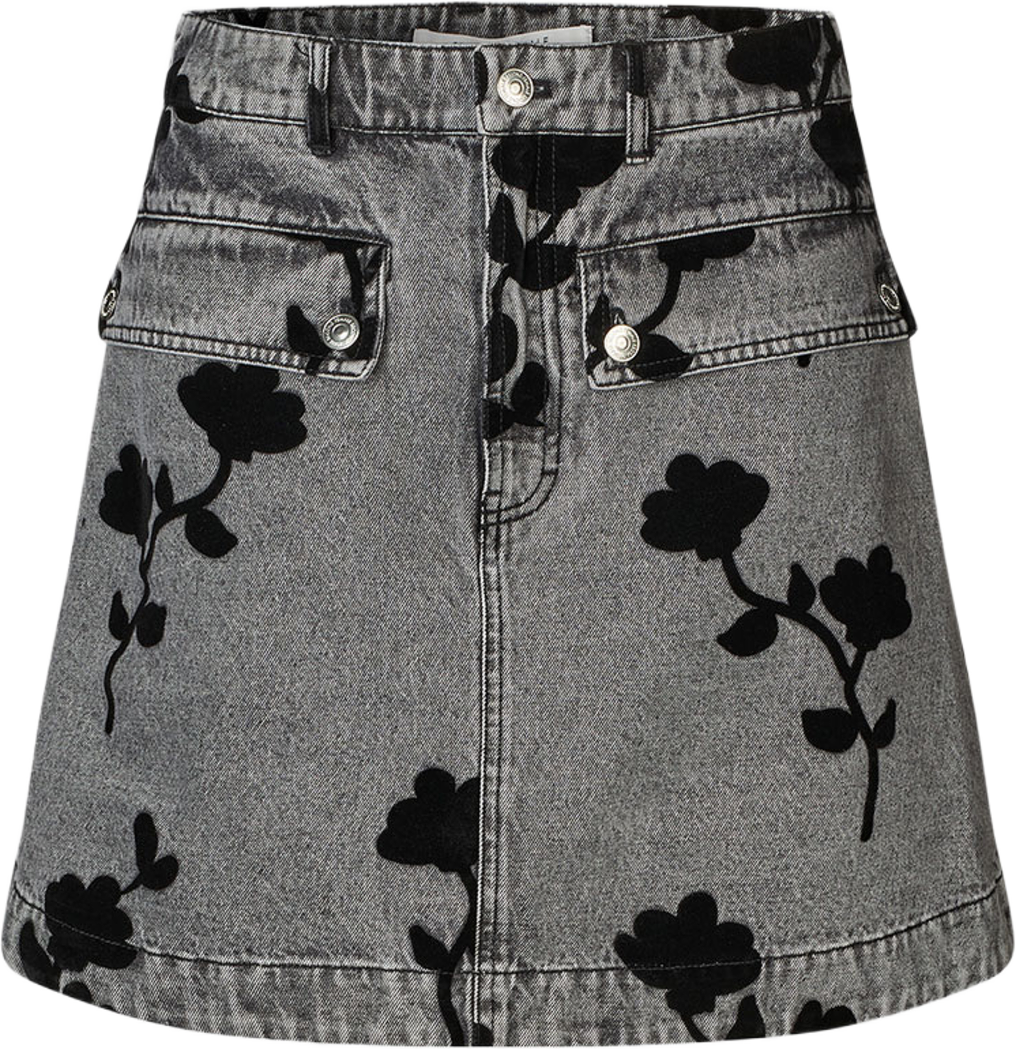 Lawrissa Denim Skirt, från Second Female, i färgen Denim Grey. Klicka för att öppna bilden i stort format