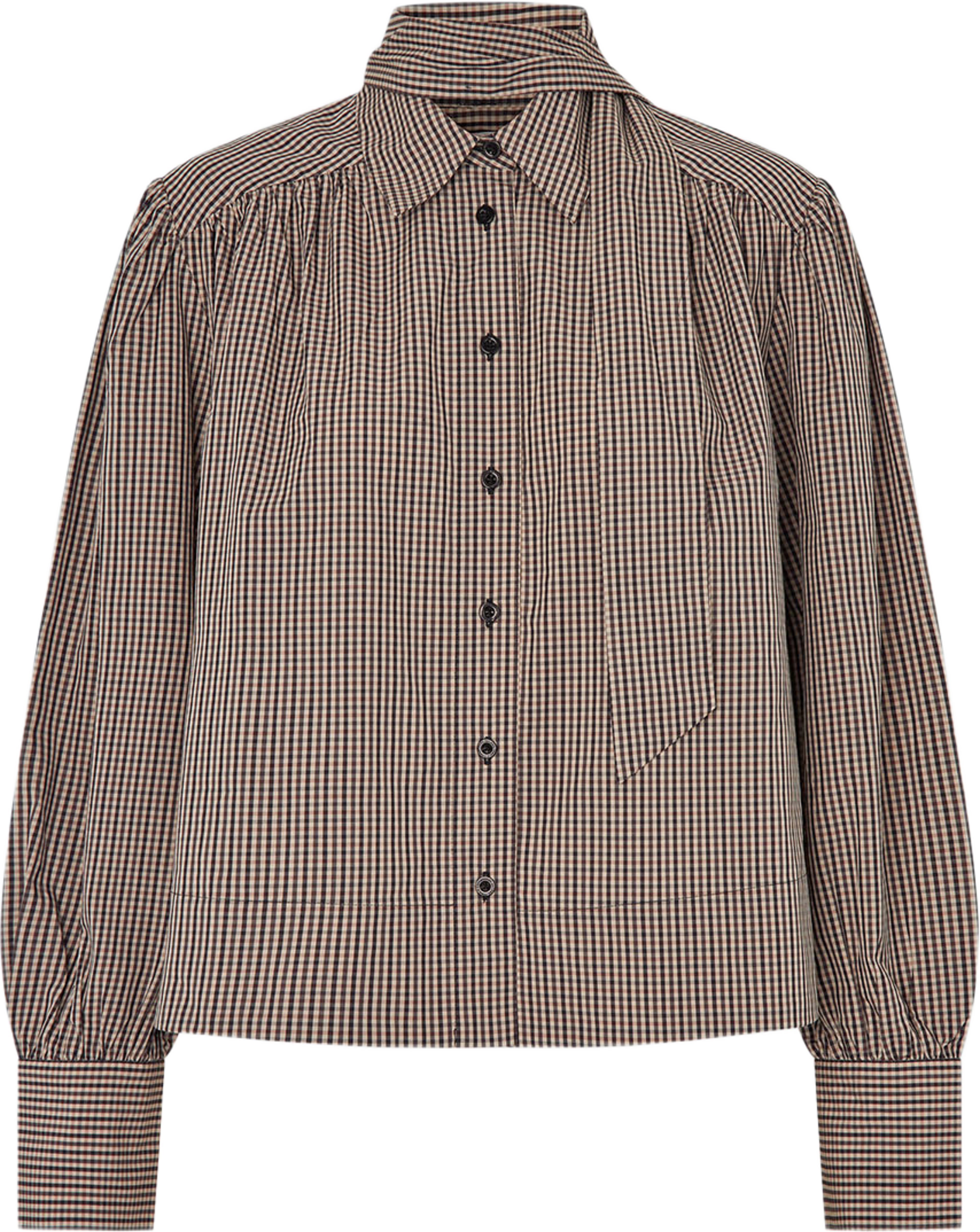 Redford Tie Shirt, från Second Female, i färgen Chinchilla. Klicka för att öppna bilden i stort format
