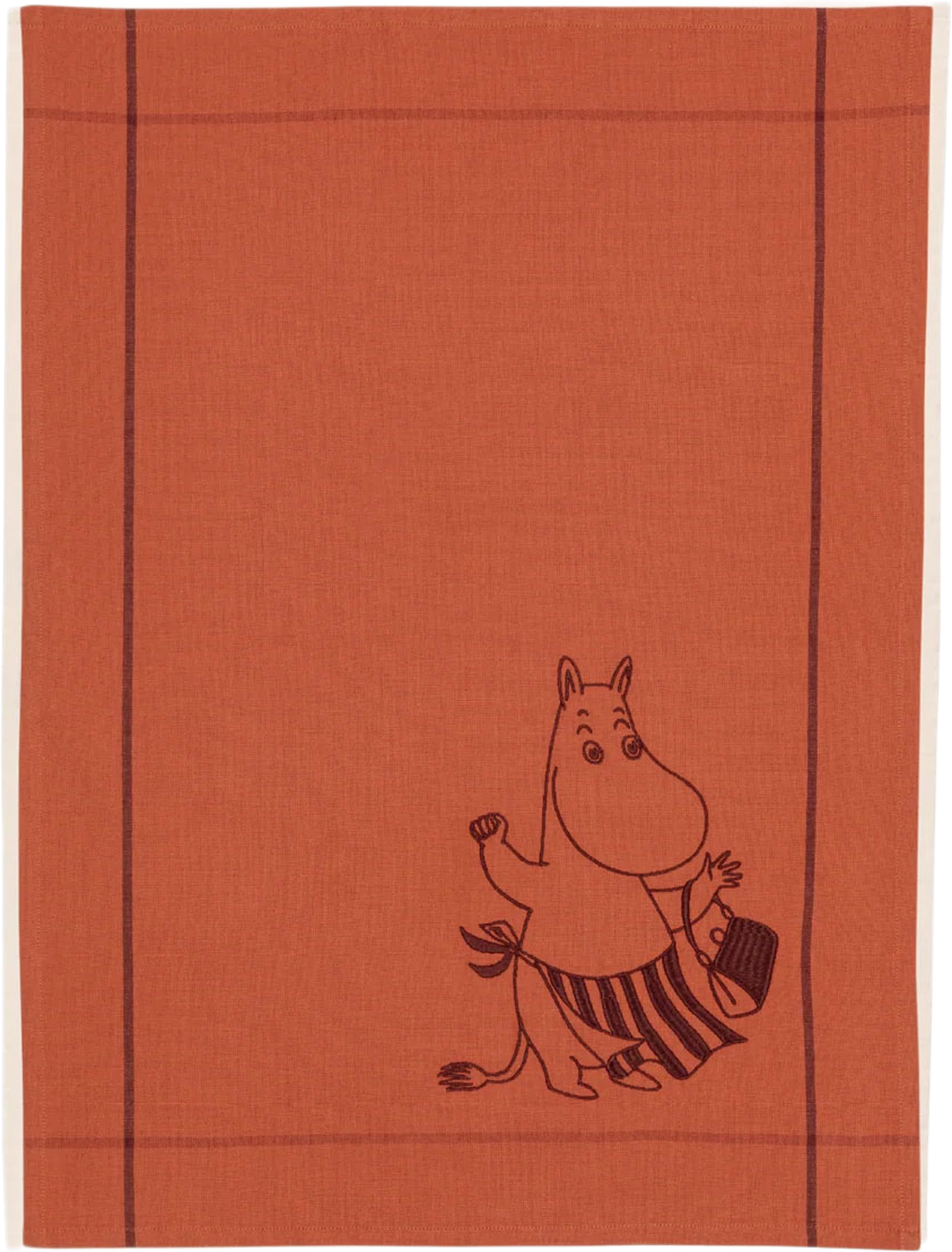 Mumin k.handduk 50x70 Muminmamma GOTS, från Moomin Arabia, i färgen Röd. Klicka för att öppna bilden i stort format