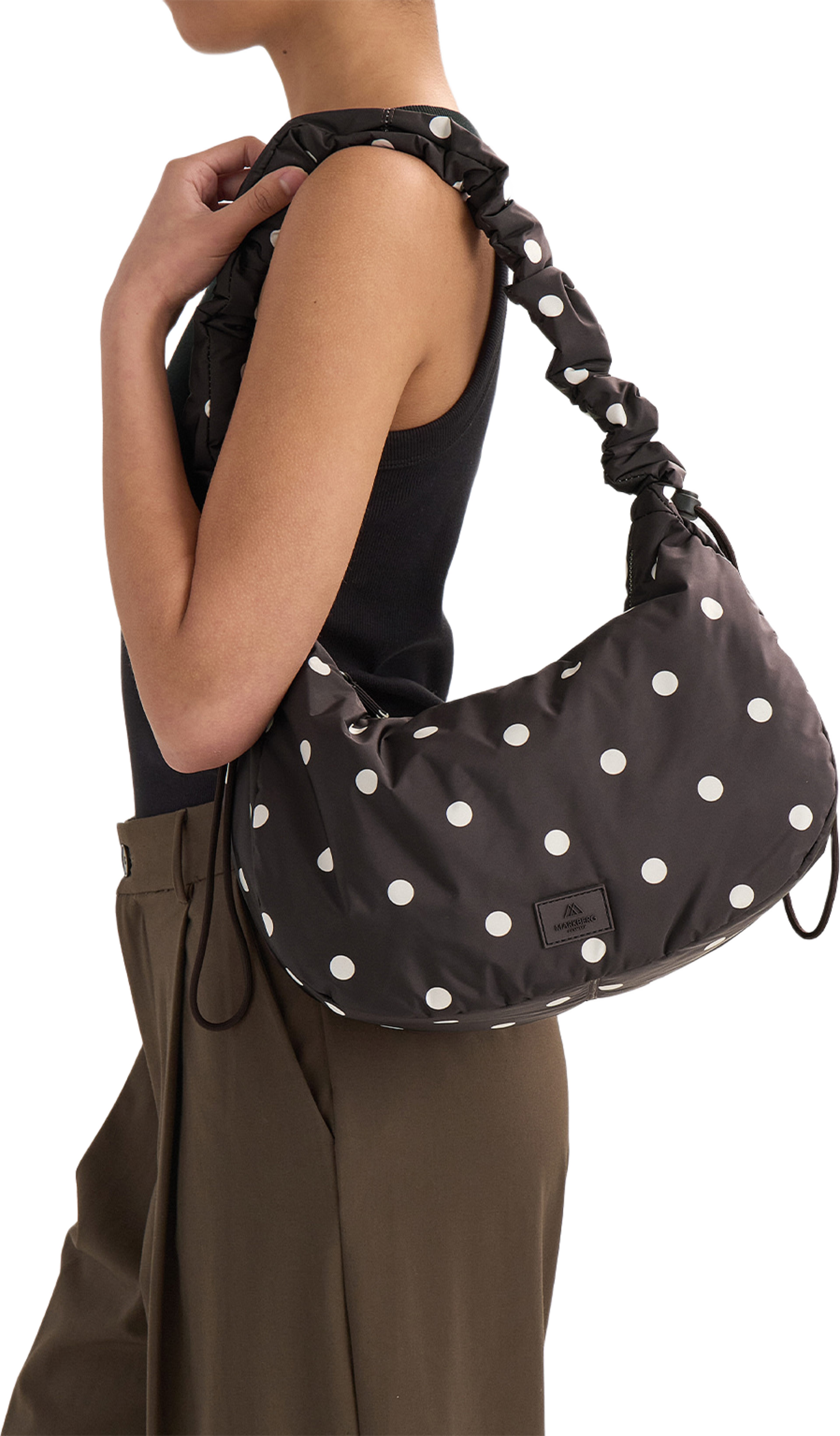 Ground Bag Recycled, från Markberg, i färgen Polka Dot, Brown. Klicka för att öppna bilden i stort format