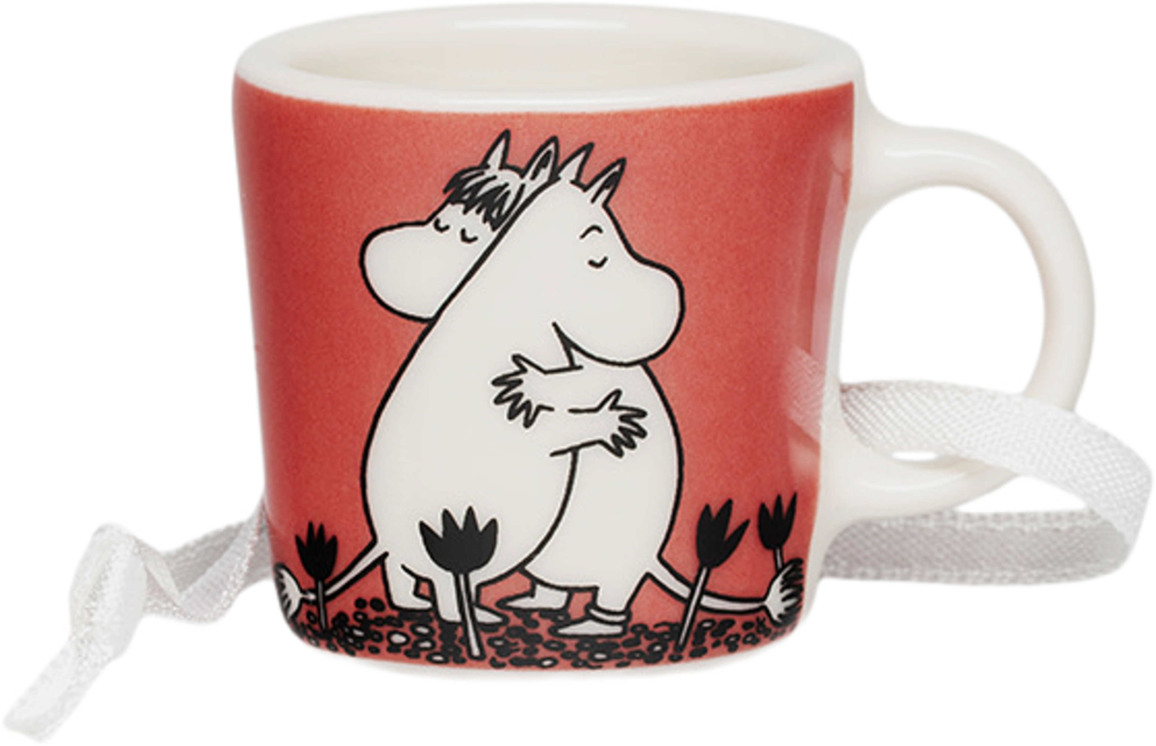 Mumin mini mugg Kärlek röd, från Moomin Arabia, i färgen Röd. Klicka för att öppna bilden i stort format