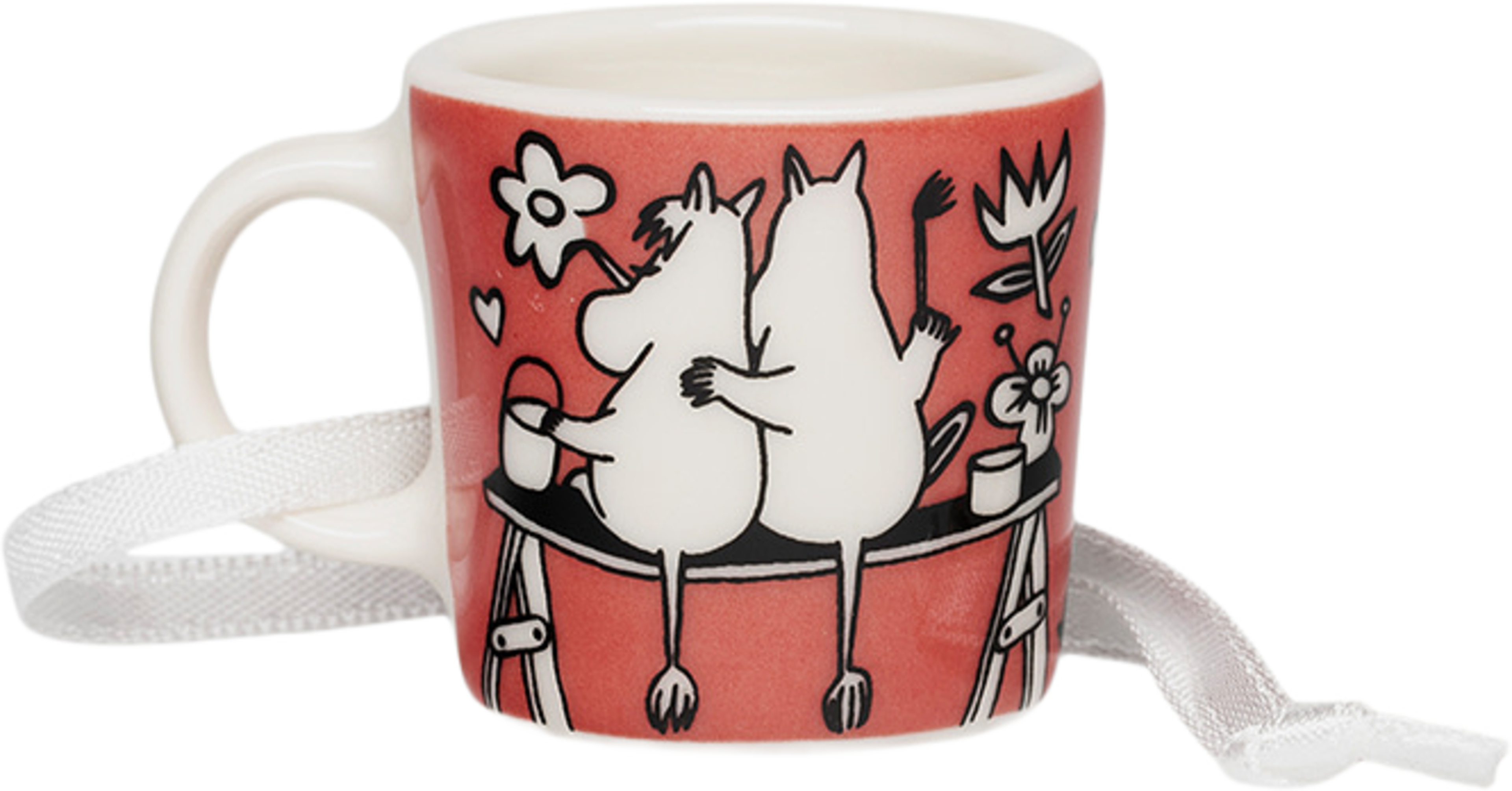 Mumin mini mugg Kärlek röd, från Moomin Arabia, i färgen Röd. Klicka för att öppna bilden i stort format