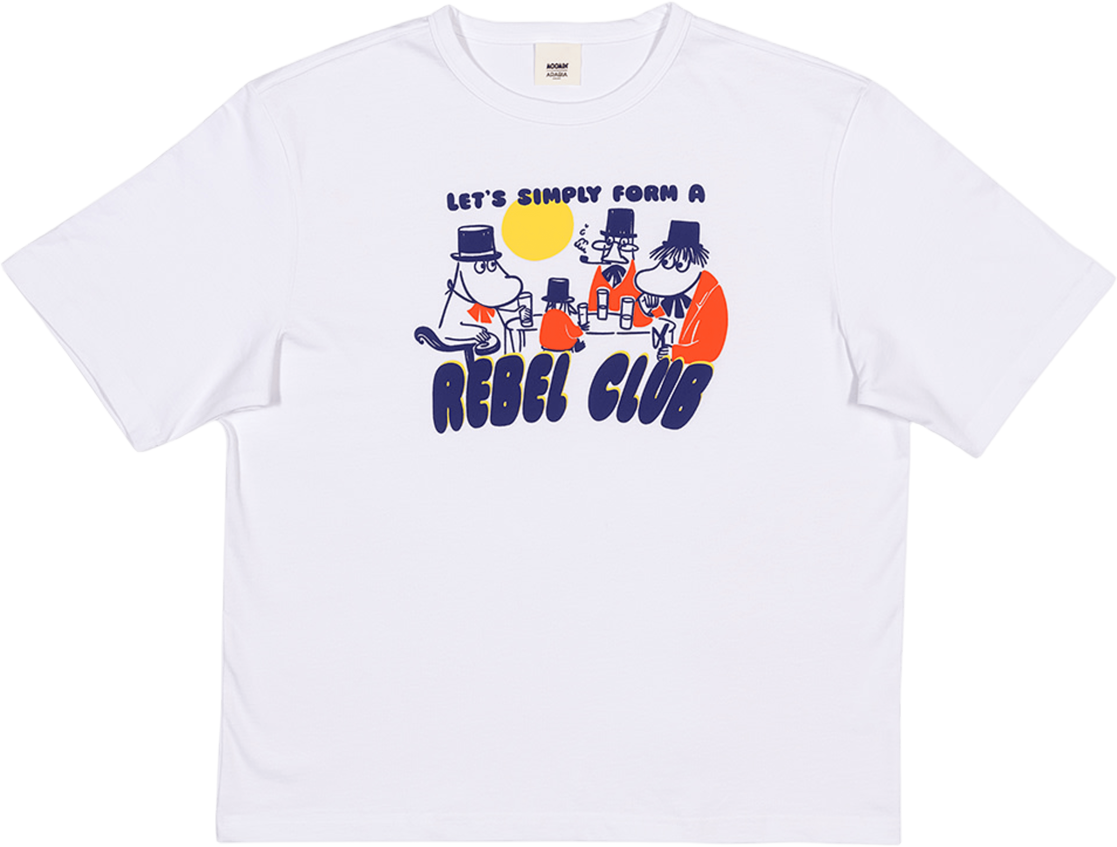 Mumin T-shirt L/XL Rebel Club GOTS, från Moomin Arabia, i färgen Flerfärgad. Klicka för att öppna bilden i stort format