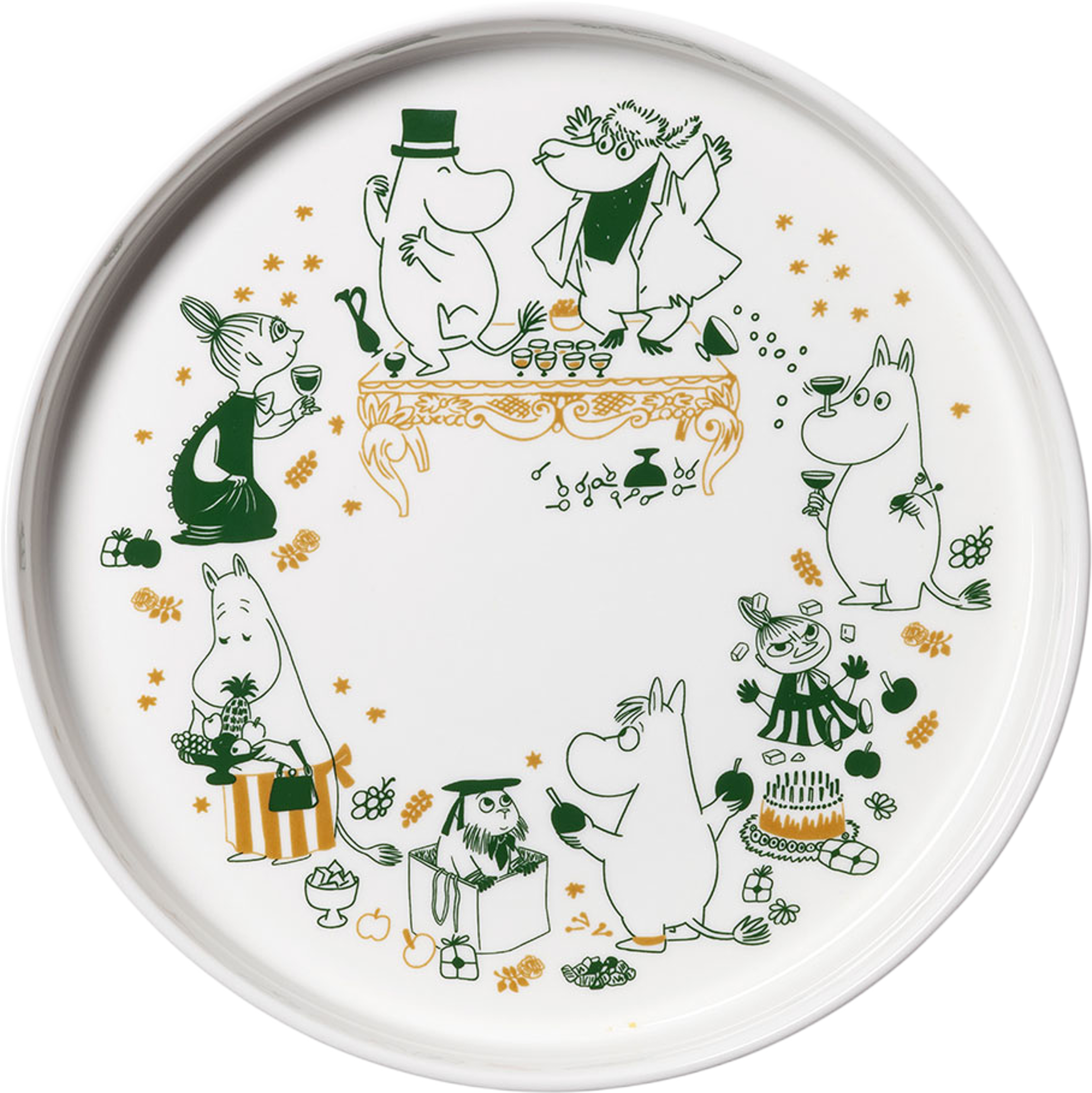 Mumin pajform 28cm Kärleksgåva, från Moomin Arabia, i färgen Vit. Klicka för att öppna bilden i stort format