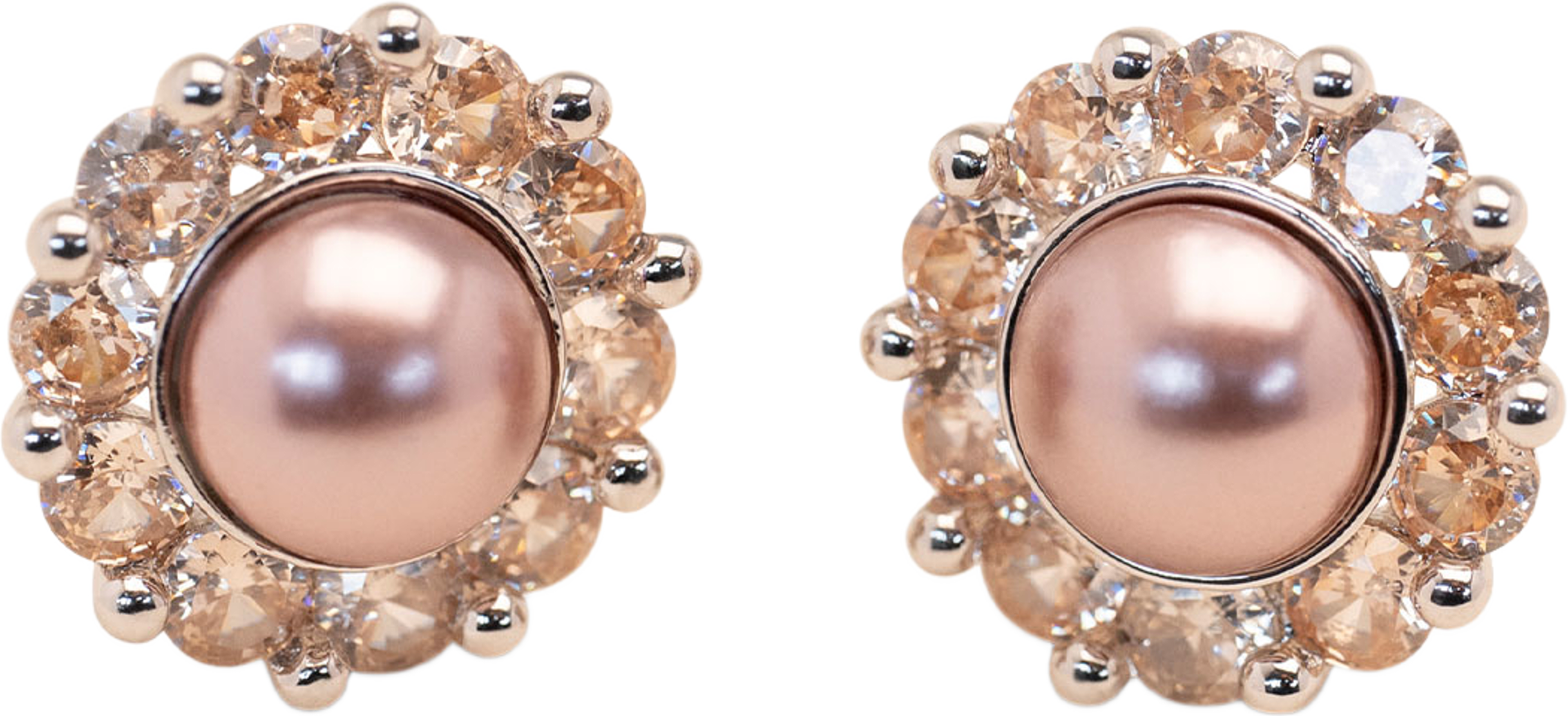 Miss Sofia earrings - Pink topaz pearl, från Lily and Rose, i färgen Pink Topaz. Klicka för att öppna bilden i stort format