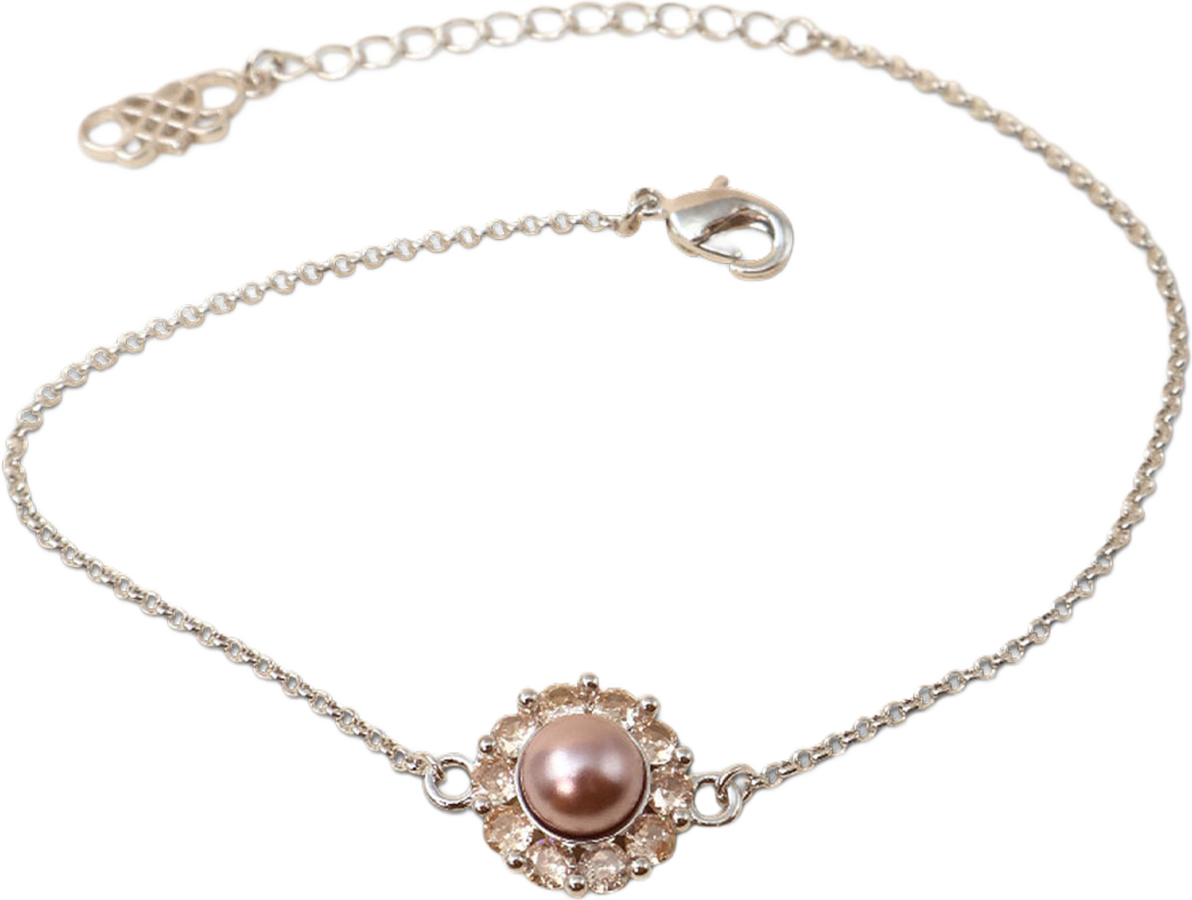 Miss Sofia bracelet - Pink topaz pearl, från Lily and Rose, i färgen Pink Topaz. Klicka för att öppna bilden i stort format
