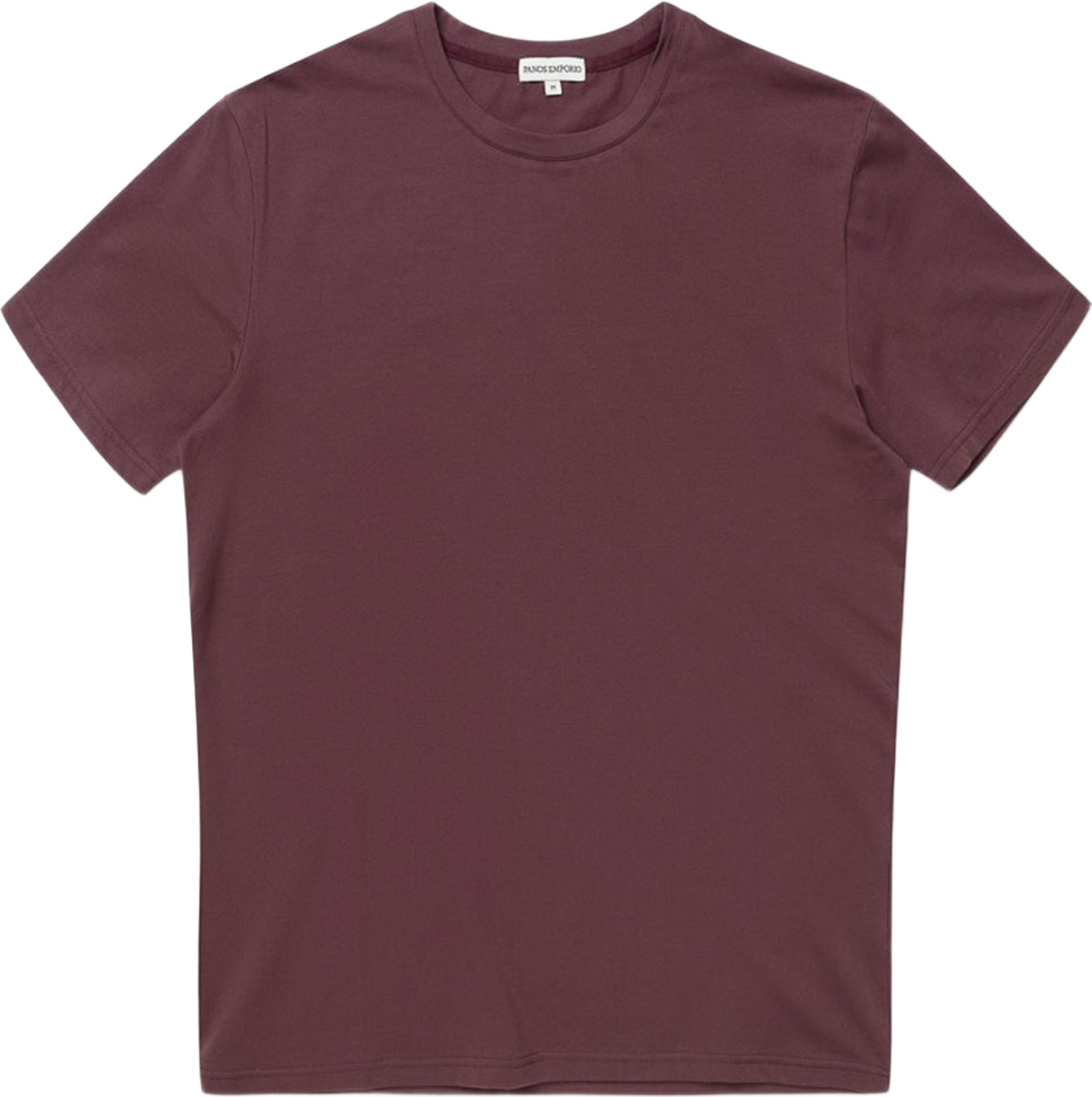 Organic Cotton Crew Tee, från Panos Emporio, i färgen Vineyard Wine. Klicka för att öppna bilden i stort format