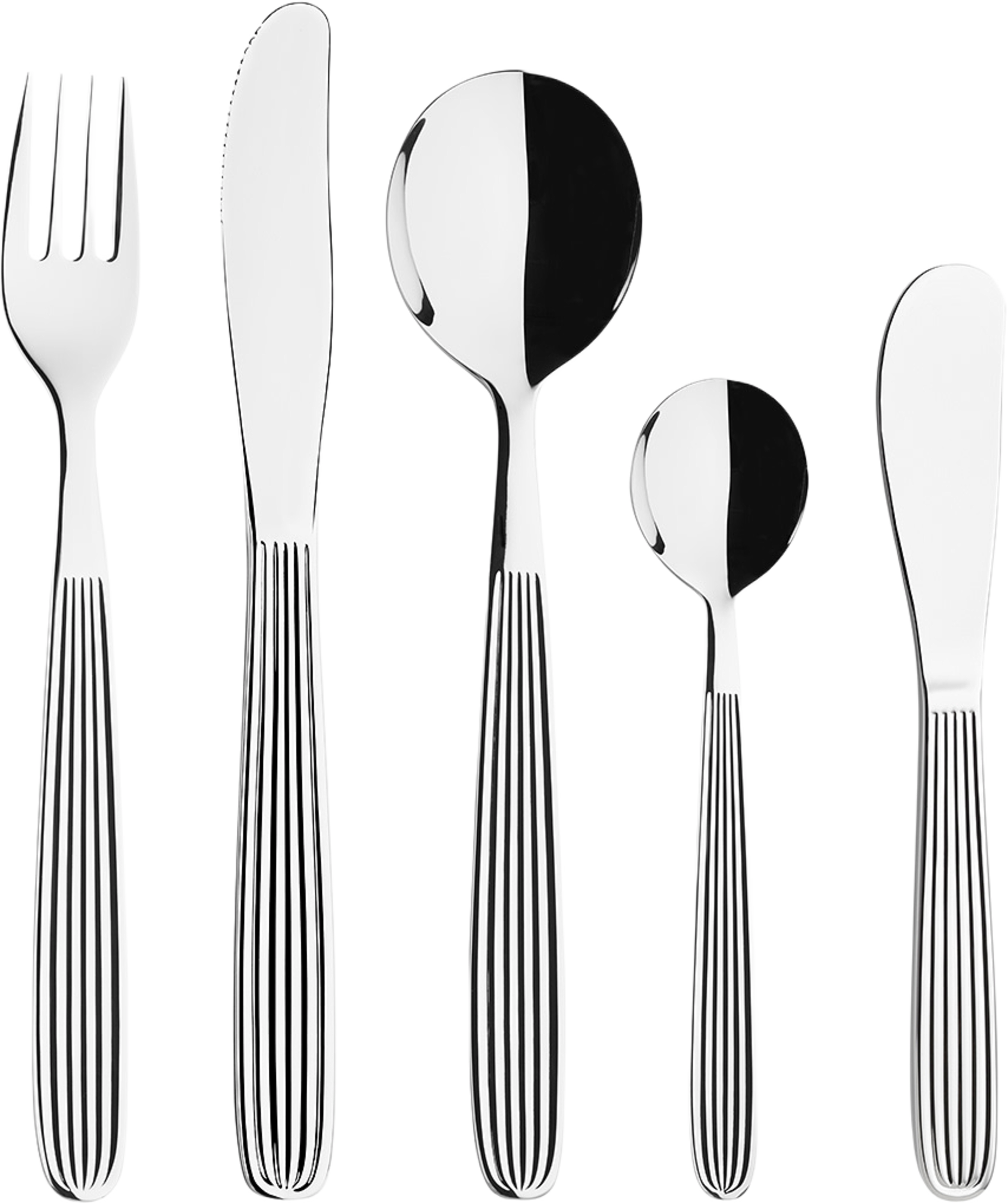 Scandia presentförpackning 24set + smörkniv, från Iittala, i färgen Blank. Klicka för att öppna bilden i stort format