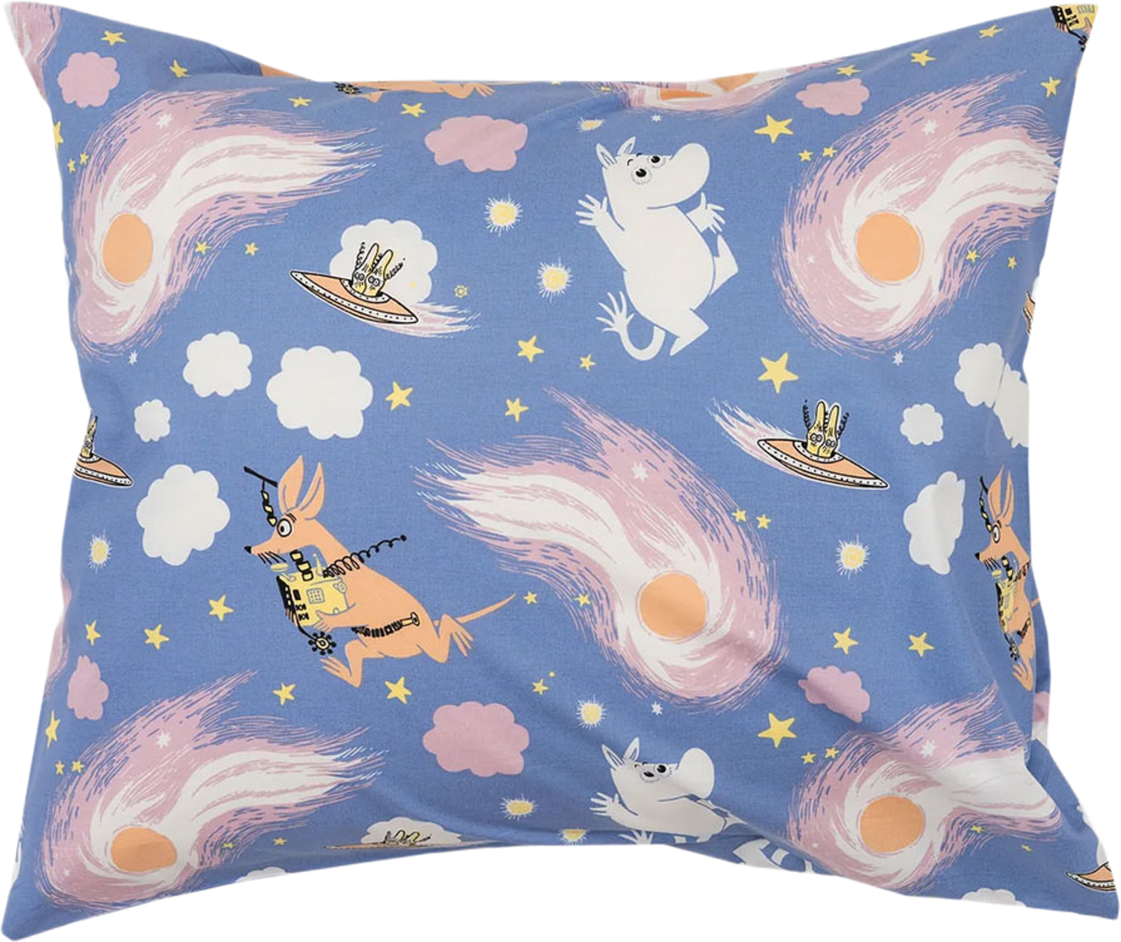 Mumin bäddset 85x125 Rymdäventyr GOTS, från Moomin Arabia, i färgen Blå. Klicka för att öppna bilden i stort format