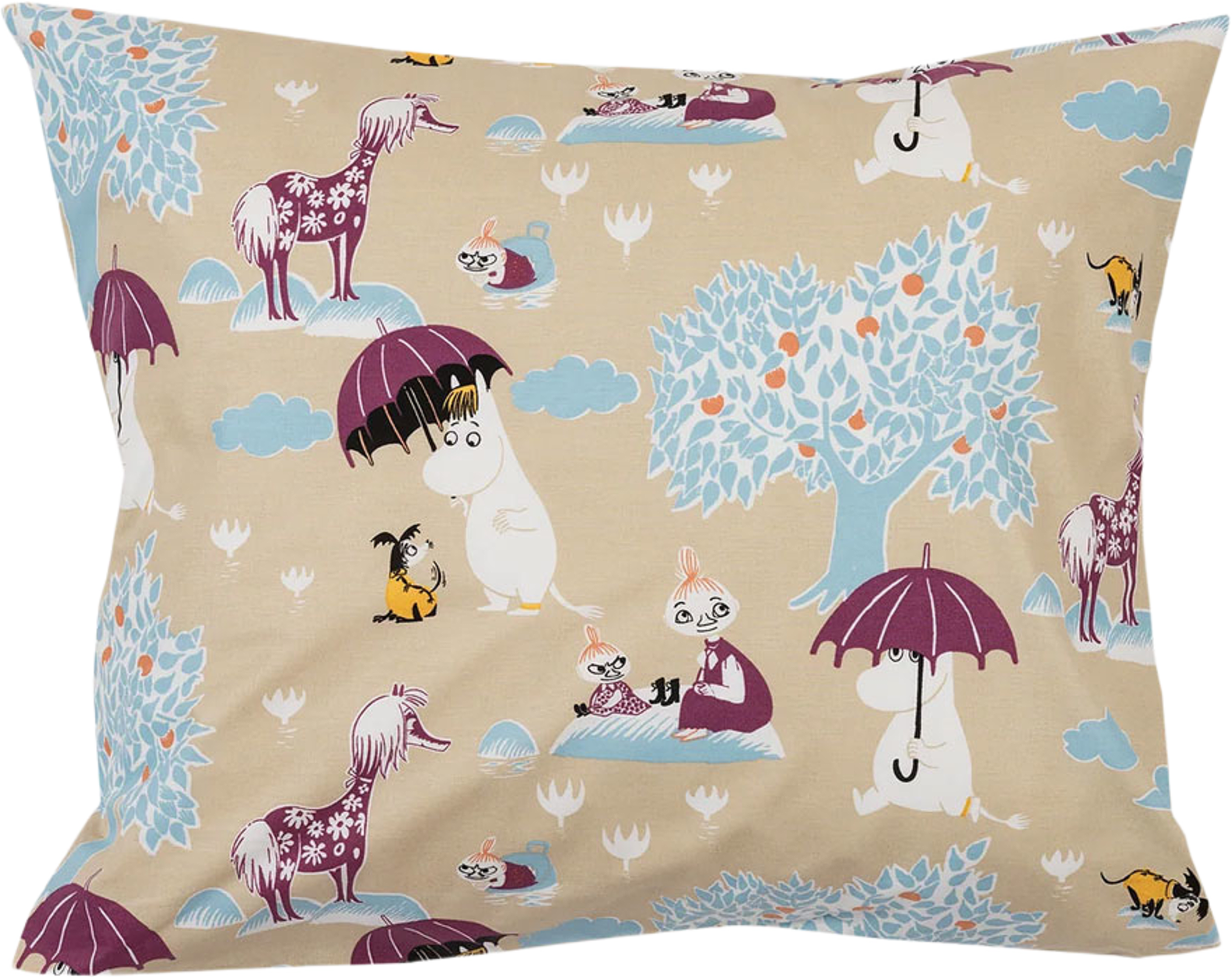 Mumin bäddset 150x210 Under paraplyet GOTS, från Moomin Arabia, i färgen Flerfärgad. Klicka för att öppna bilden i stort format