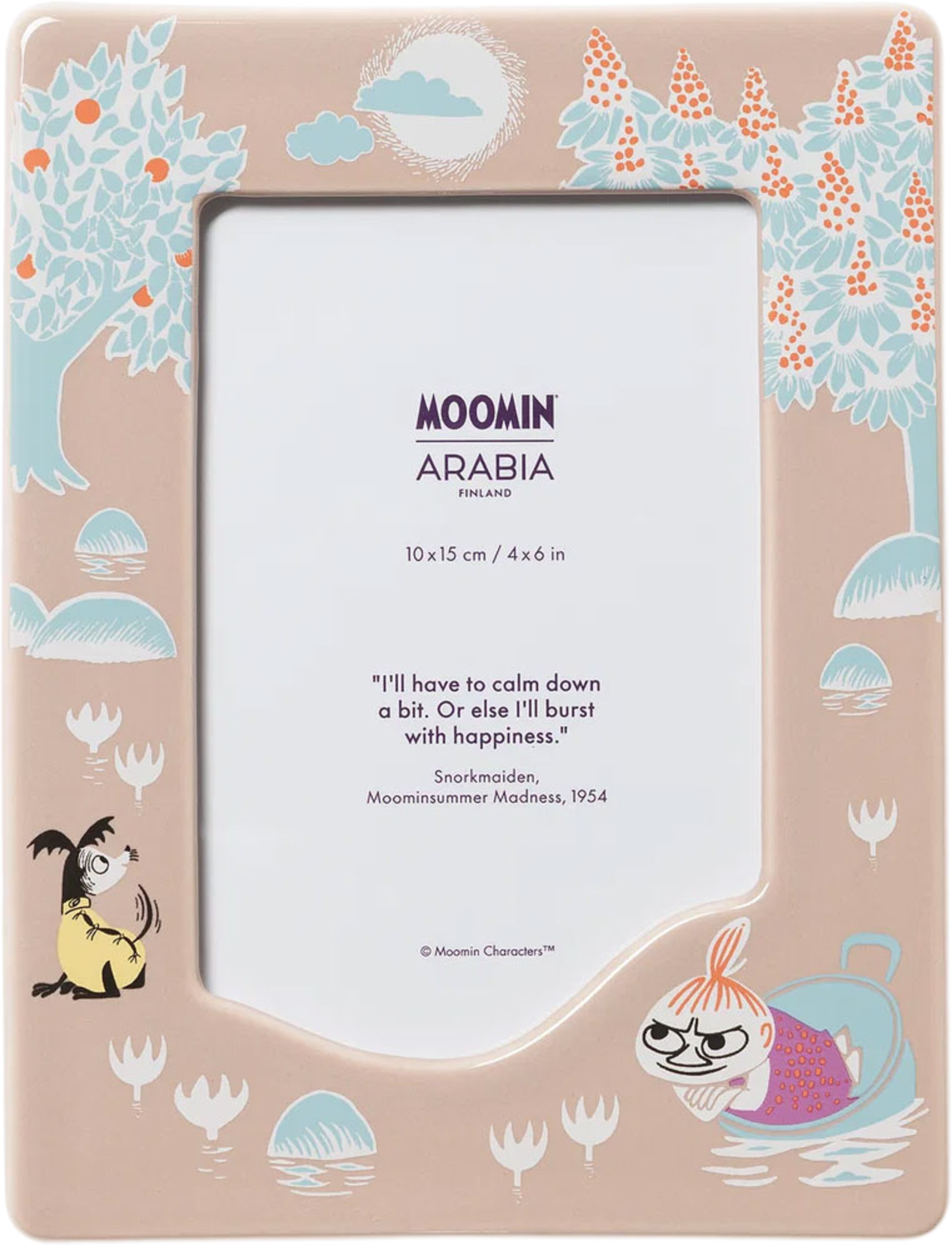 Mumin fotoram 10x15cm Under paraplyet, från Moomin Arabia, i färgen Flerfärgad. Klicka för att öppna bilden i stort format
