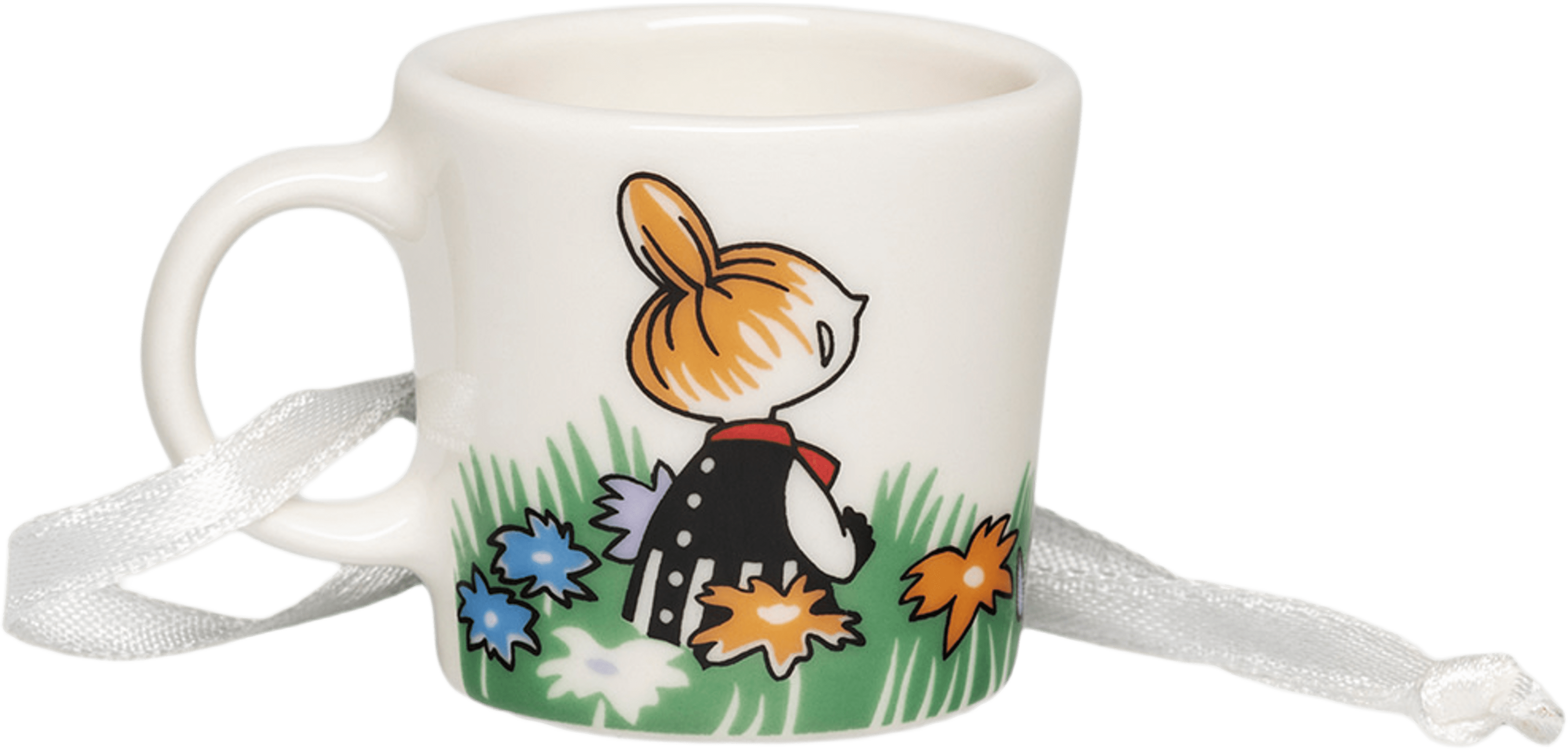 Mumin mini mugg Lilla My på ängen, från Moomin Arabia, i färgen Flerfärgad. Klicka för att öppna bilden i stort format