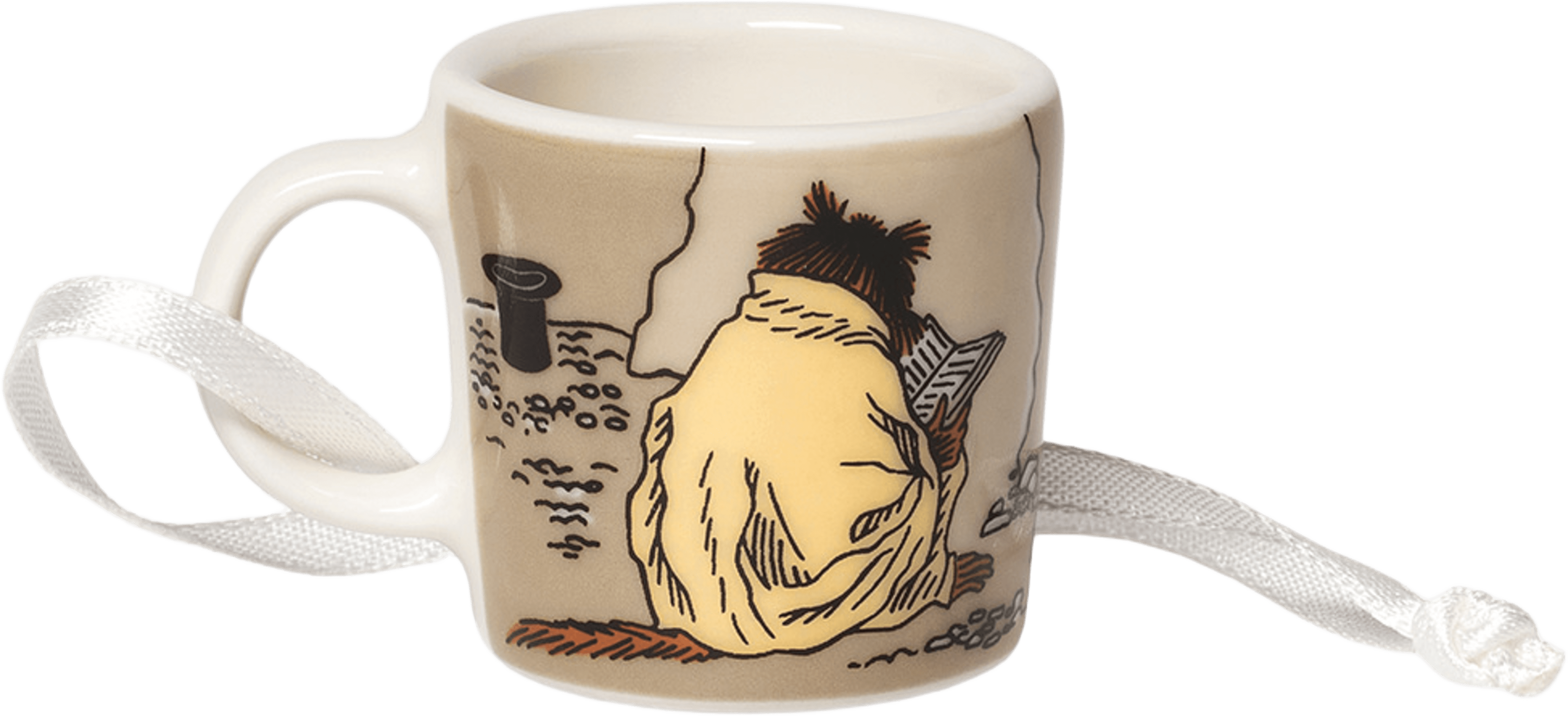 Mumin mini mugg Bisamråttan, från Moomin Arabia, i färgen Beige. Klicka för att öppna bilden i stort format