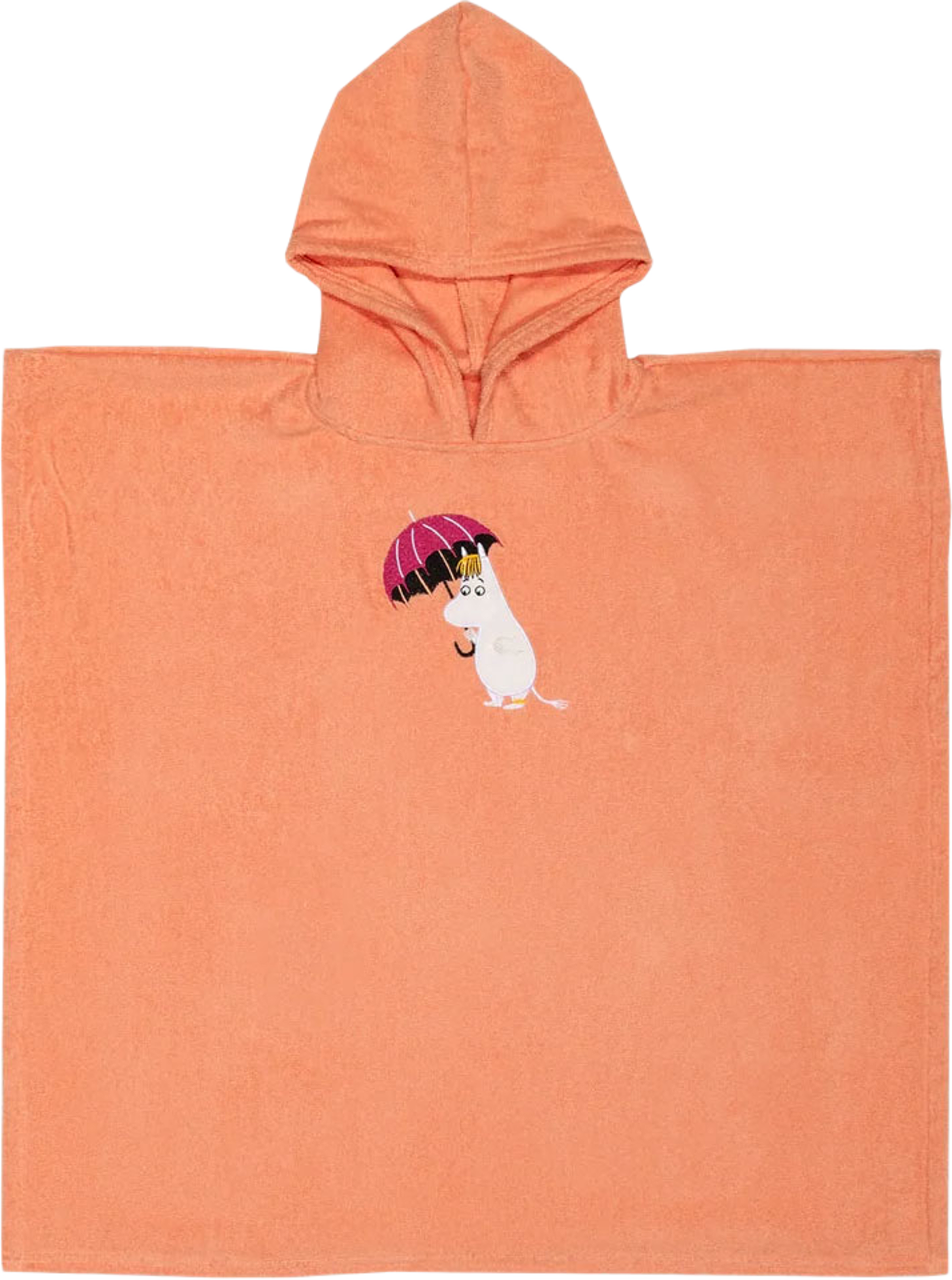 Mumin barn badponcho Under paraplyet GOTS, från Moomin Arabia, i färgen Rosa. Klicka för att öppna bilden i stort format