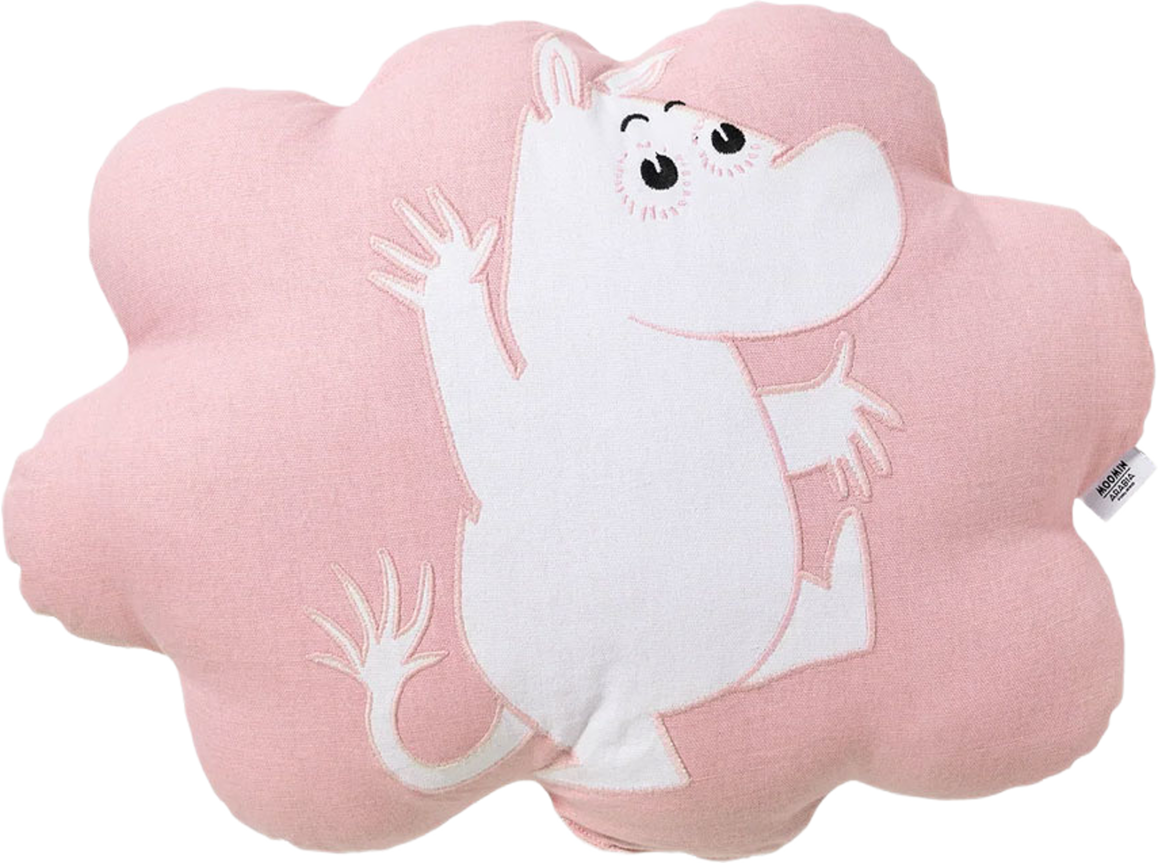 Mumin kudde 37x47 Rymdäventyr, från Moomin Arabia, i färgen Rosa. Klicka för att öppna bilden i stort format