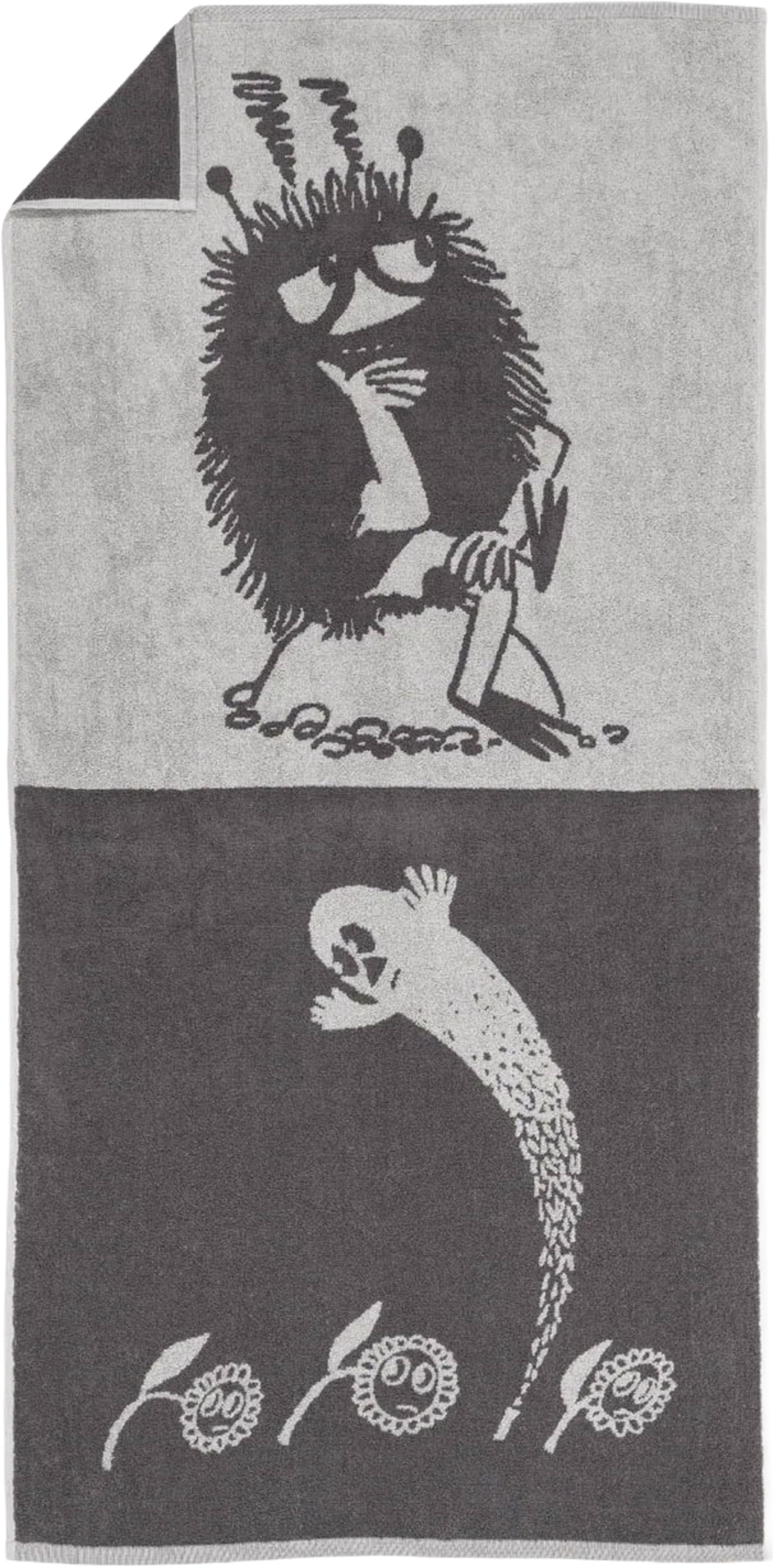 Mumin badhand.70x140 Stinky grå GOTS, från Moomin Arabia, i färgen Grå. Klicka för att öppna bilden i stort format