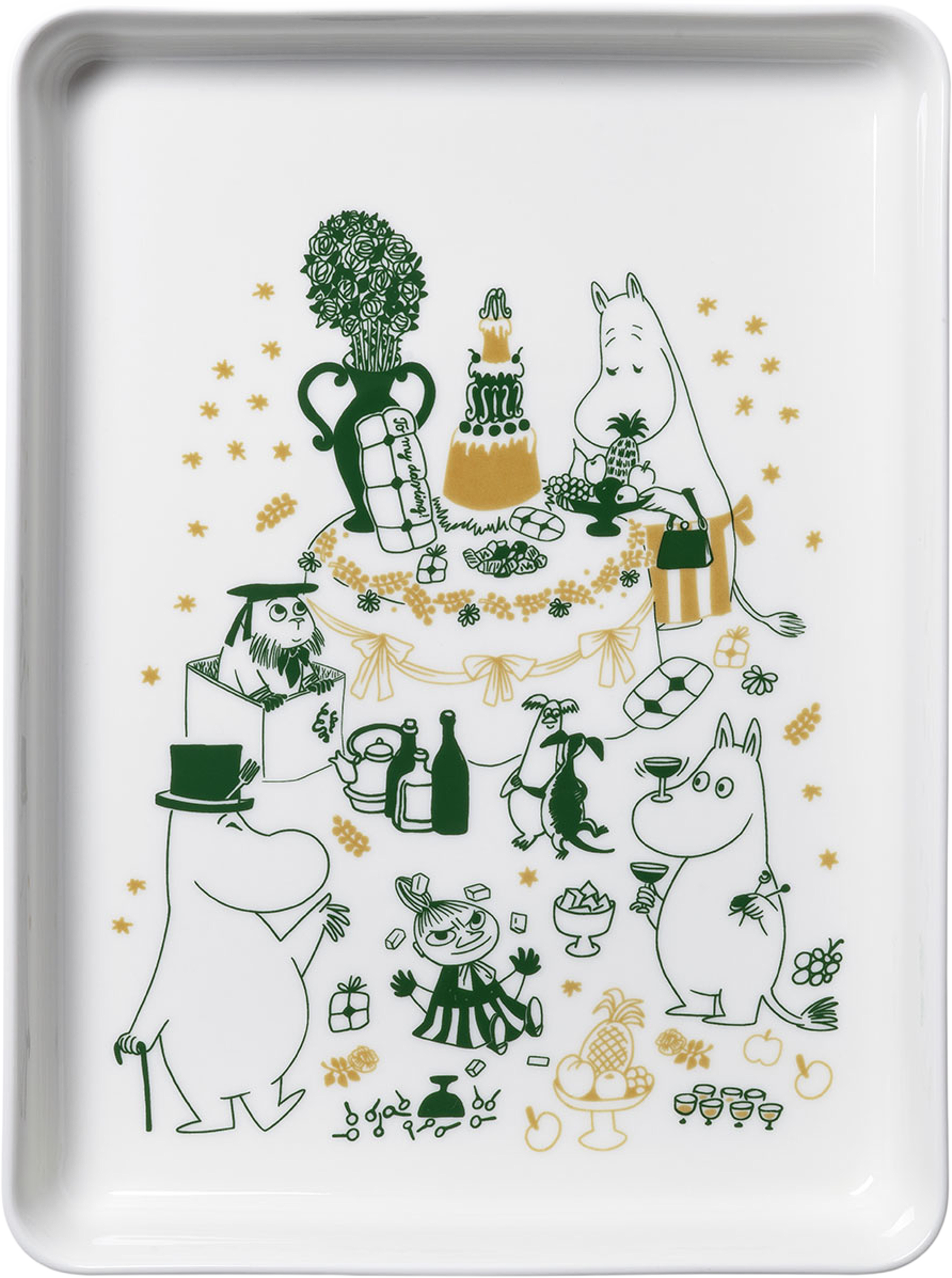 Mumin tallrik 24x32cm Kärleksgåva, från Moomin Arabia, i färgen Vit. Klicka för att öppna bilden i stort format