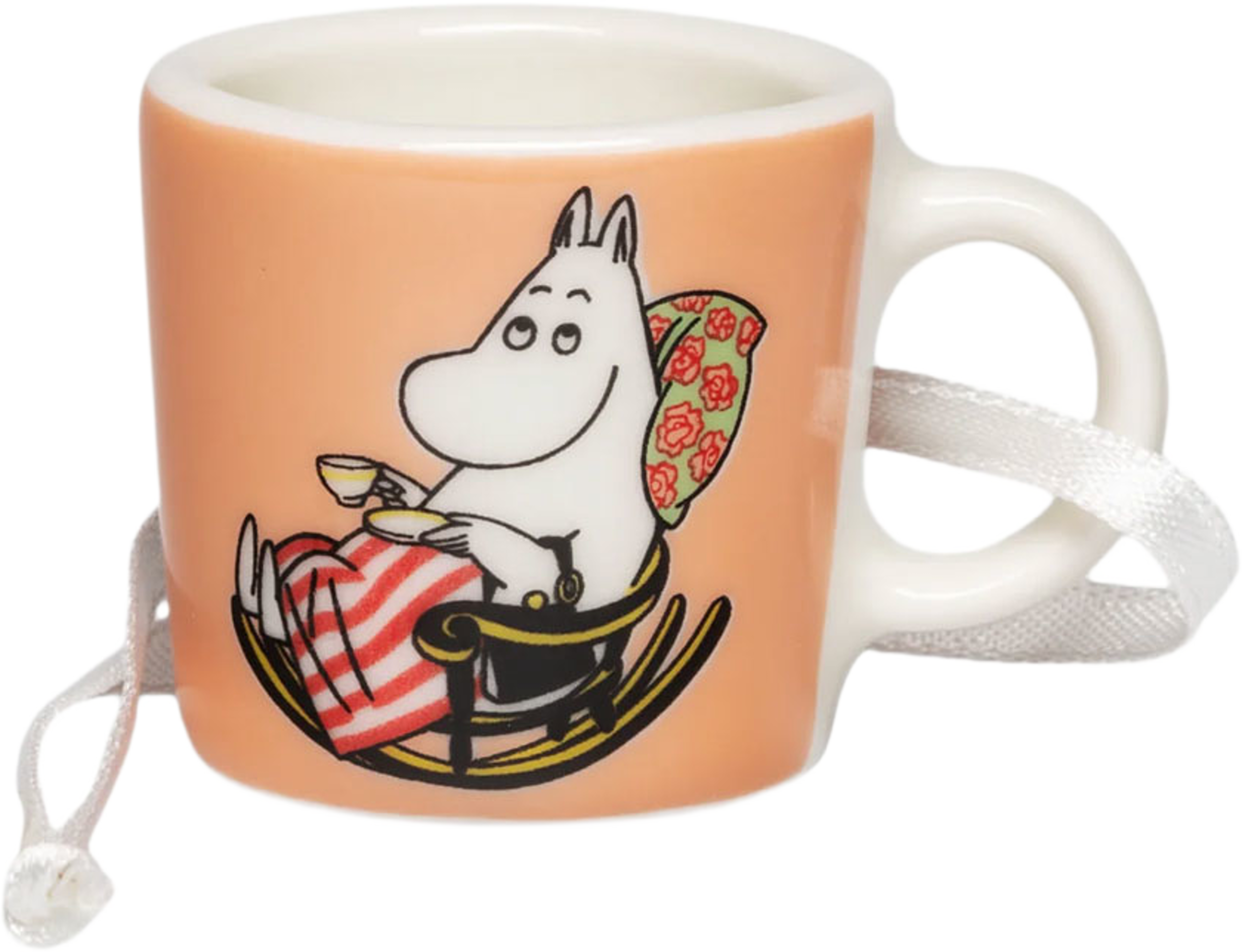 Mumin mini mugg Muminmamma marmelad, från Moomin Arabia, i färgen Orange. Klicka för att öppna bilden i stort format