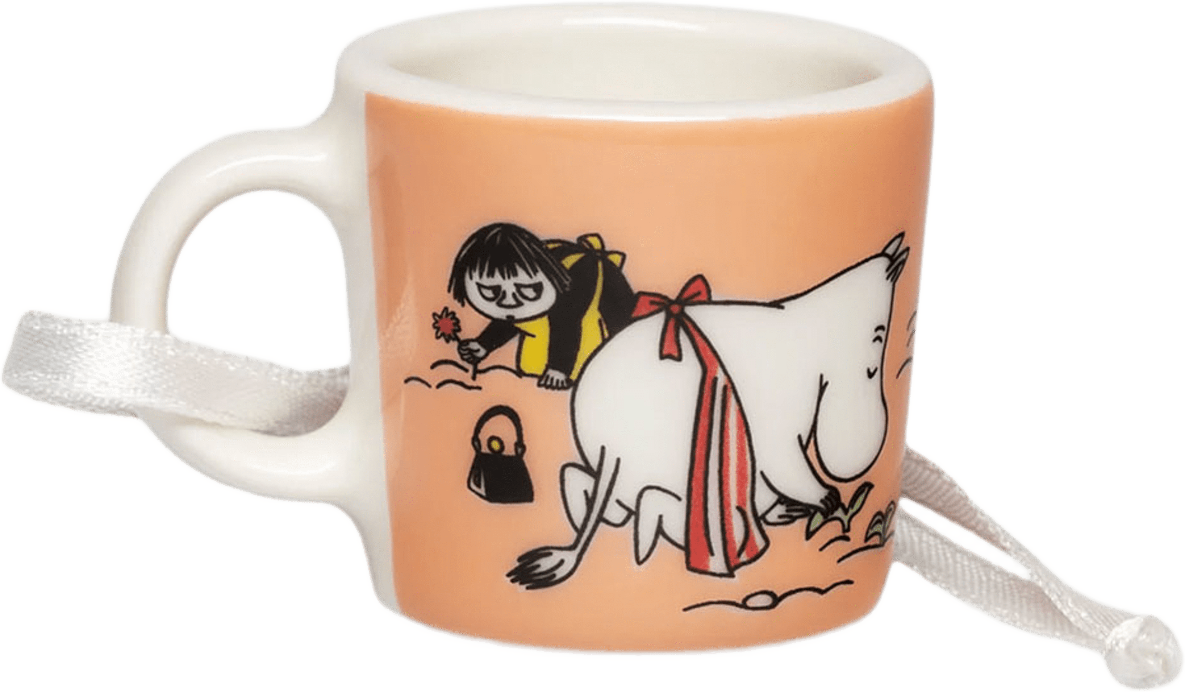 Mumin mini mugg Muminmamma marmelad, från Moomin Arabia, i färgen Orange. Klicka för att öppna bilden i stort format