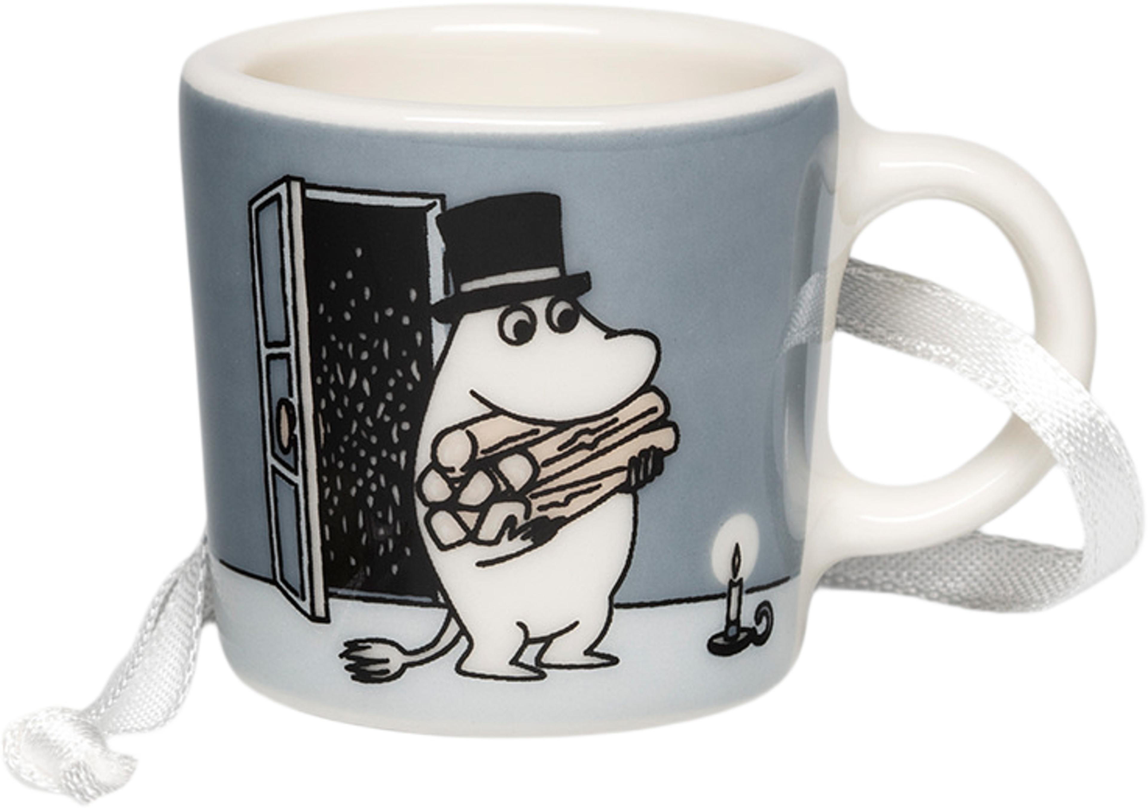 Mumin mini mugg Muminpappa grå, från Moomin Arabia, i färgen Grå. Klicka för att öppna bilden i stort format