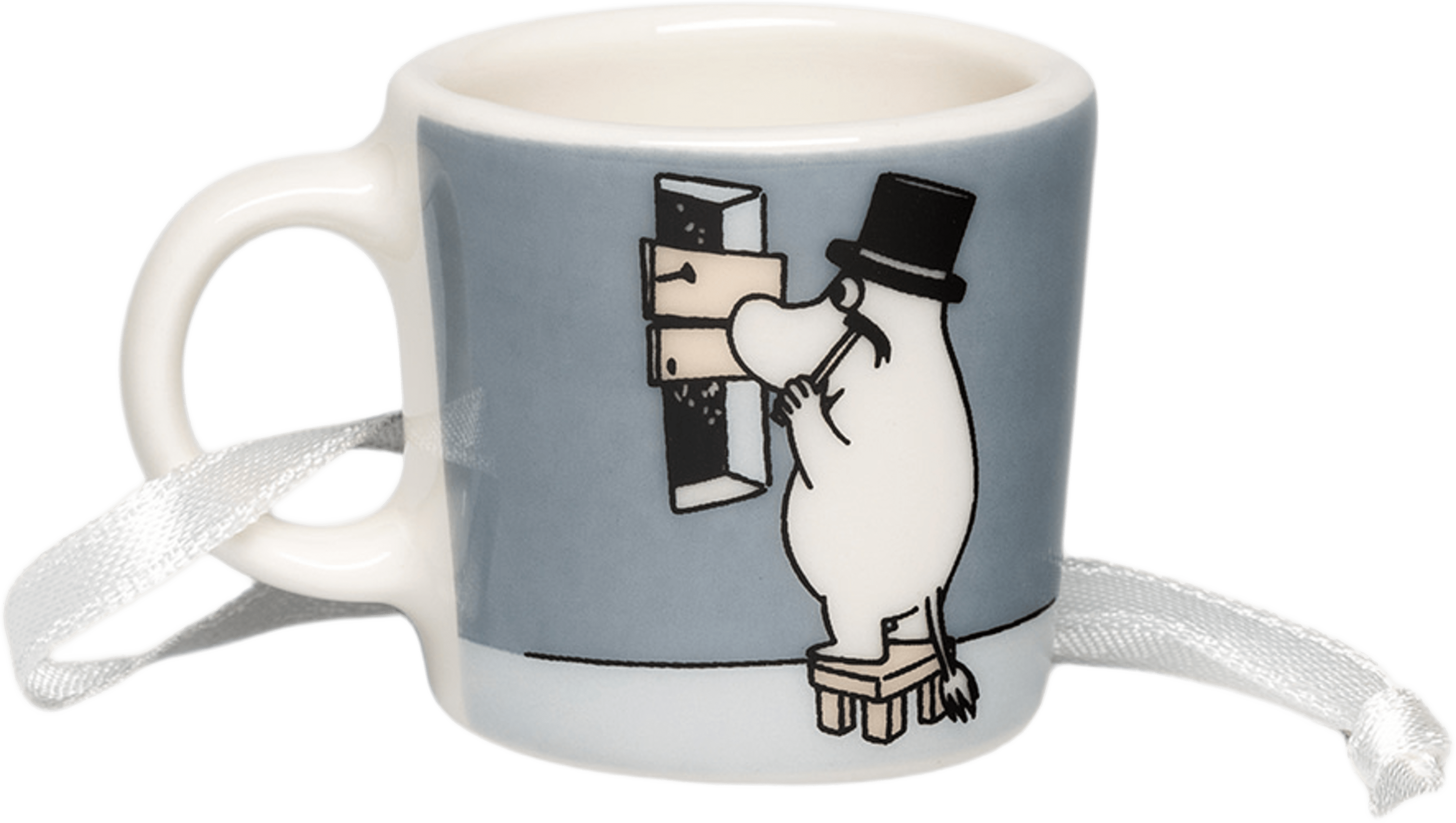 Mumin mini mugg Muminpappa grå, från Moomin Arabia, i färgen Grå. Klicka för att öppna bilden i stort format