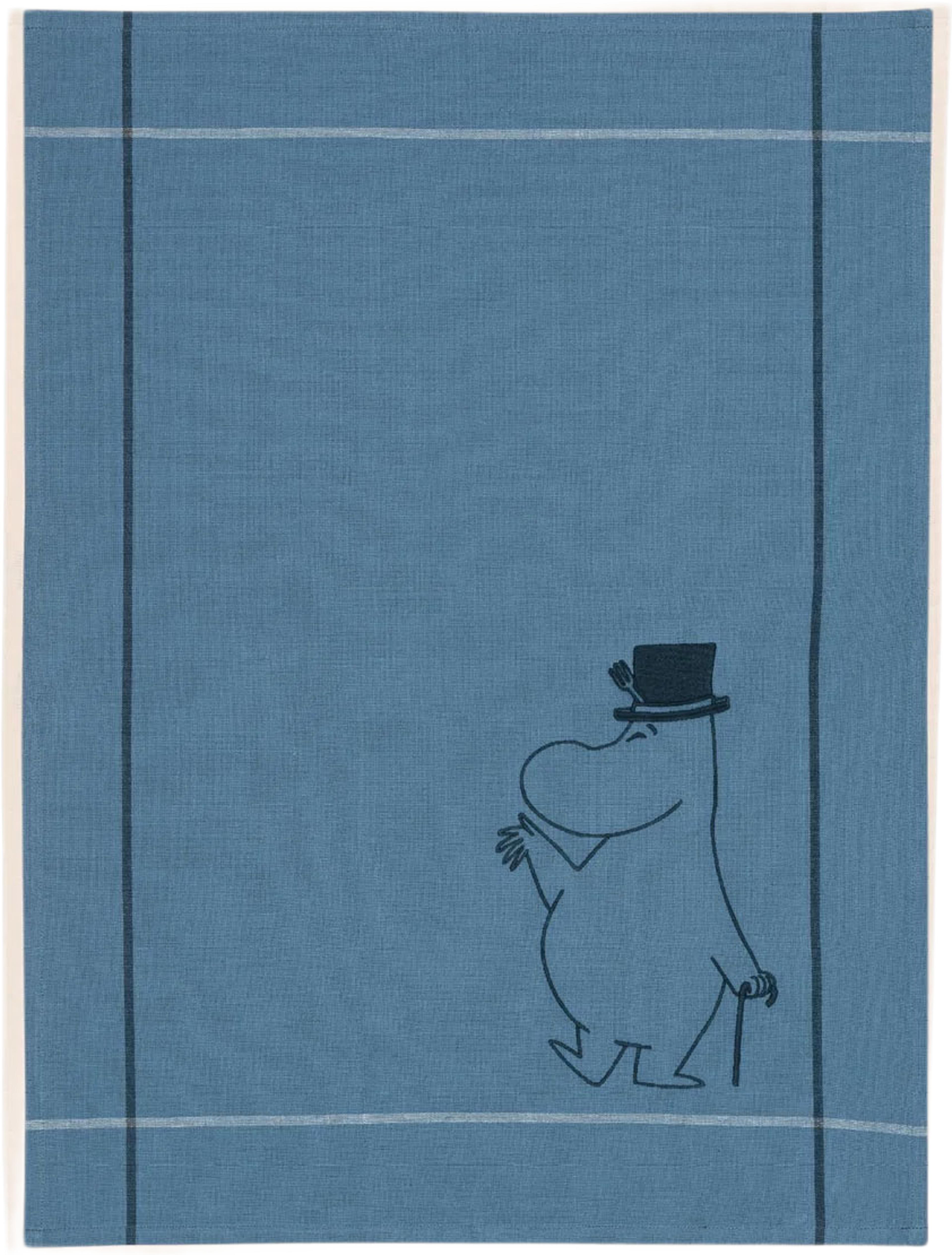 Mumin k.handduk 50x70 Muminpappa GOTS, från Moomin Arabia, i färgen Blå. Klicka för att öppna bilden i stort format