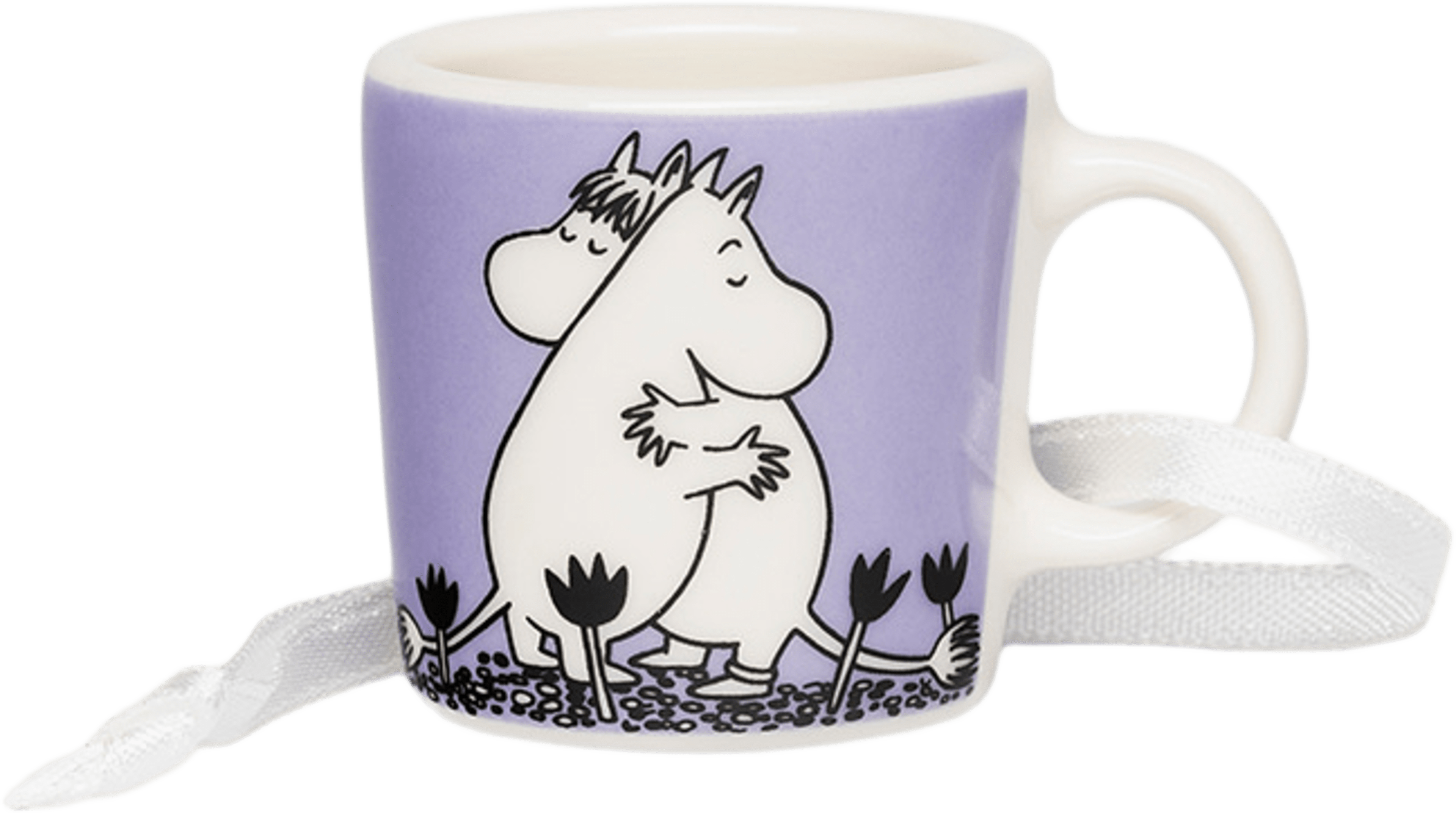 Mumin mini mugg Kärlek lila, från Moomin Arabia, i färgen Lila. Klicka för att öppna bilden i stort format