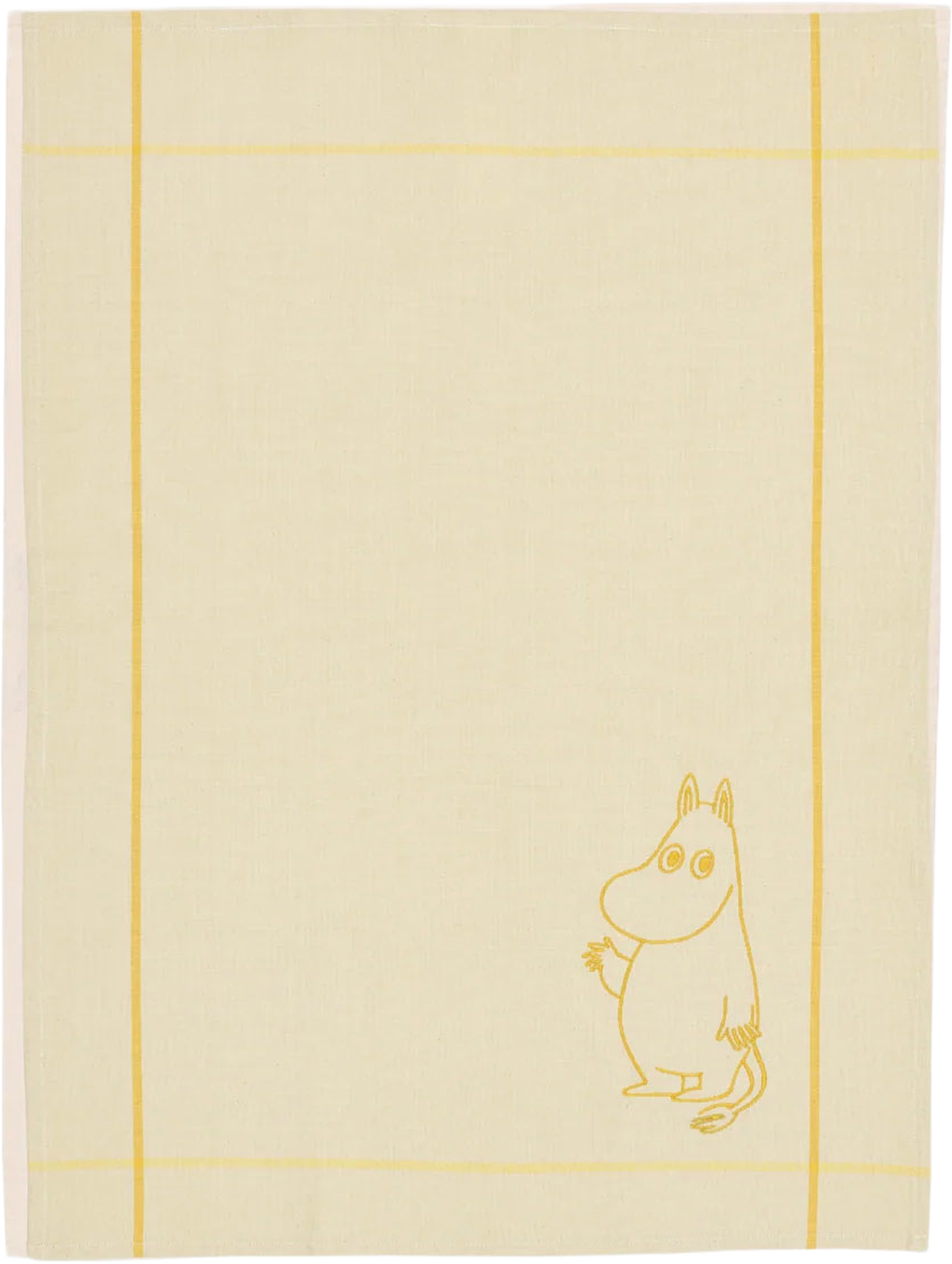 Mumin k.handduk 50x70 Mumintrollet GOTS, från Moomin Arabia, i färgen Gul. Klicka för att öppna bilden i stort format