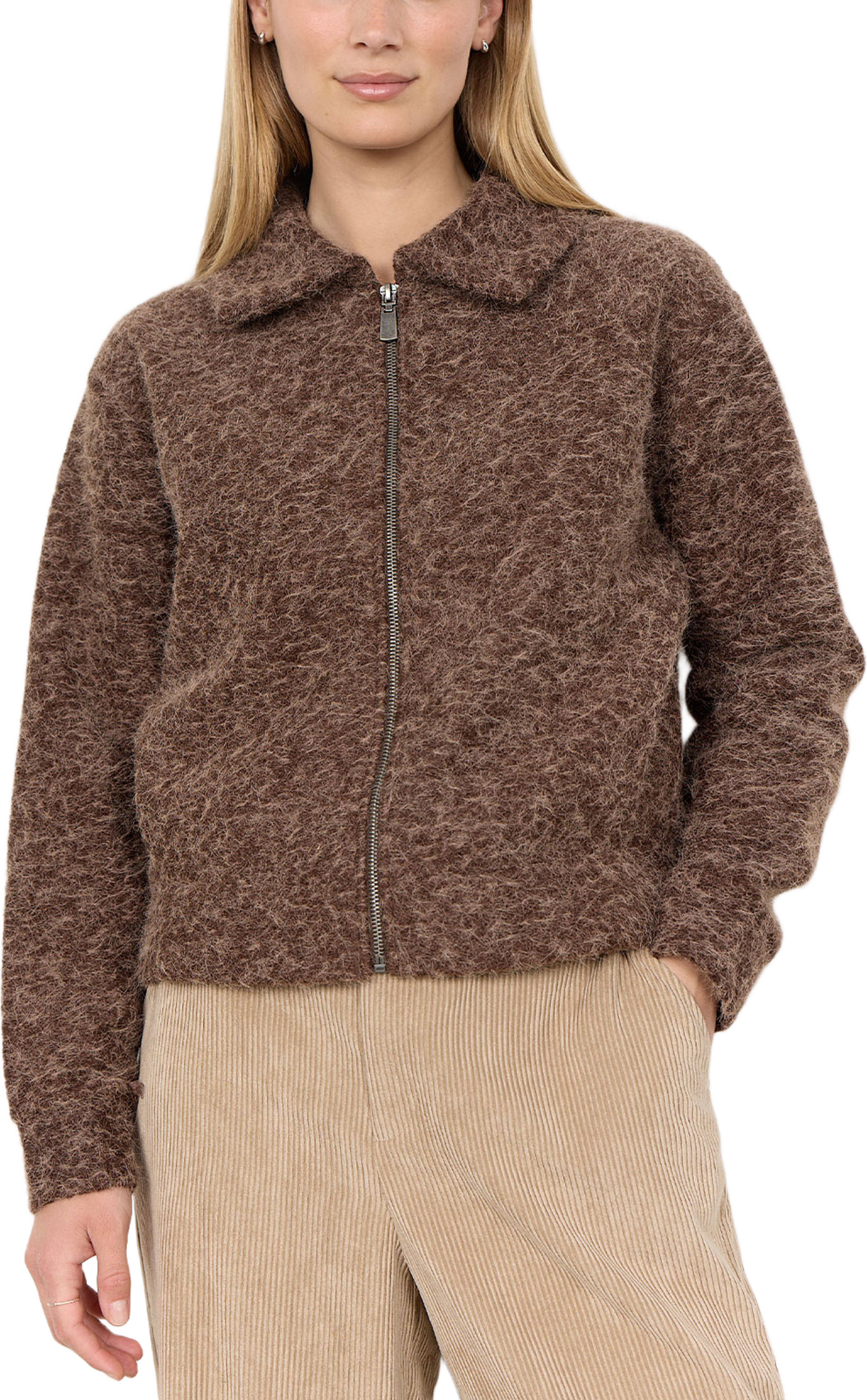 SC-HIRA 2 JACKET, från Soyaconcept, i färgen Chocolate Plum Melange. Klicka för att öppna bilden i stort format