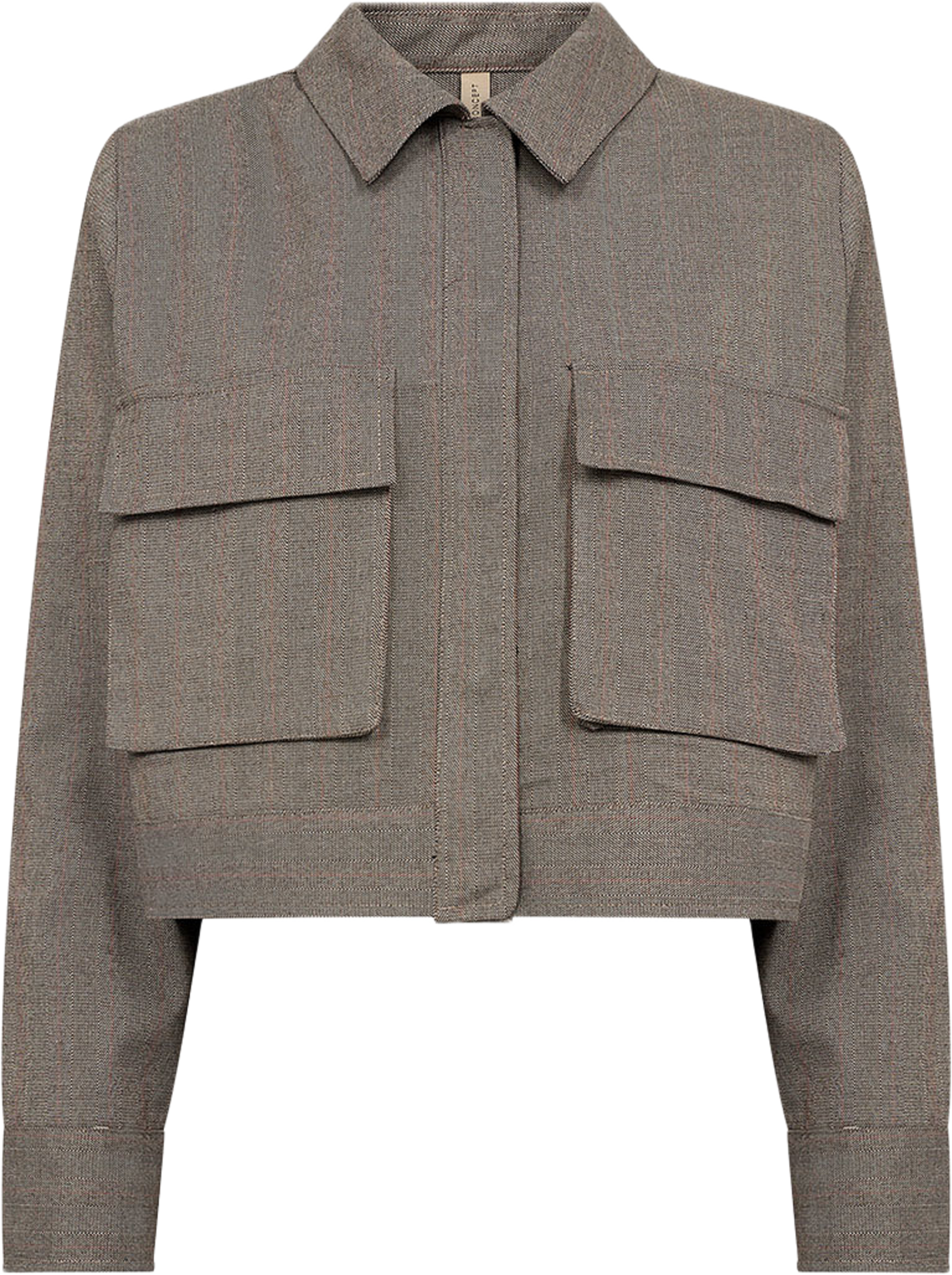 SC-HAWO YD 1 JACKET, från Soyaconcept, i färgen Madder Brown Combi. Klicka för att öppna bilden i stort format