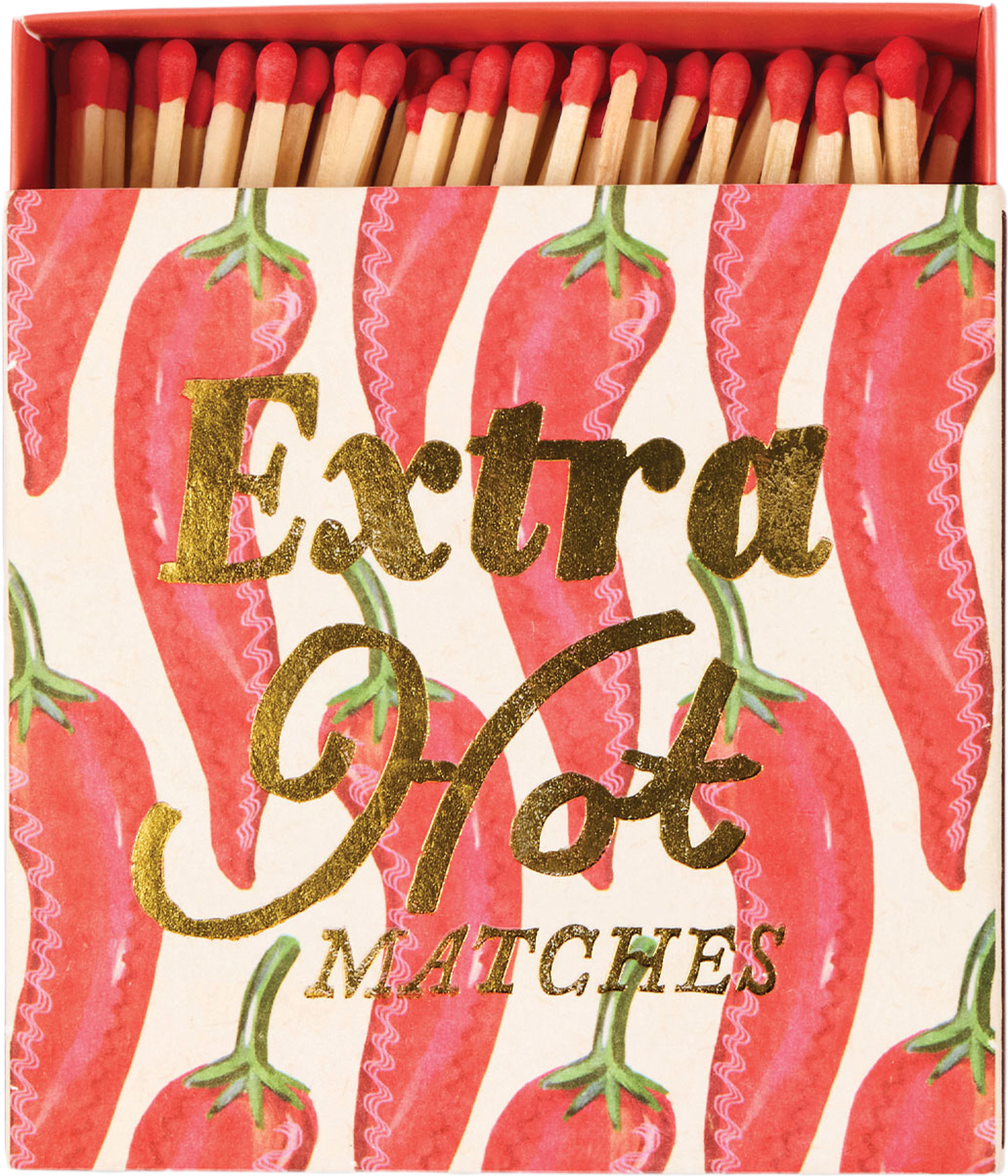 Tändstickor  Stor kvadrastisk ask (125 st) - Extra Hot, från Paddywax, i färgen Mixed. Klicka för att öppna bilden i stort format