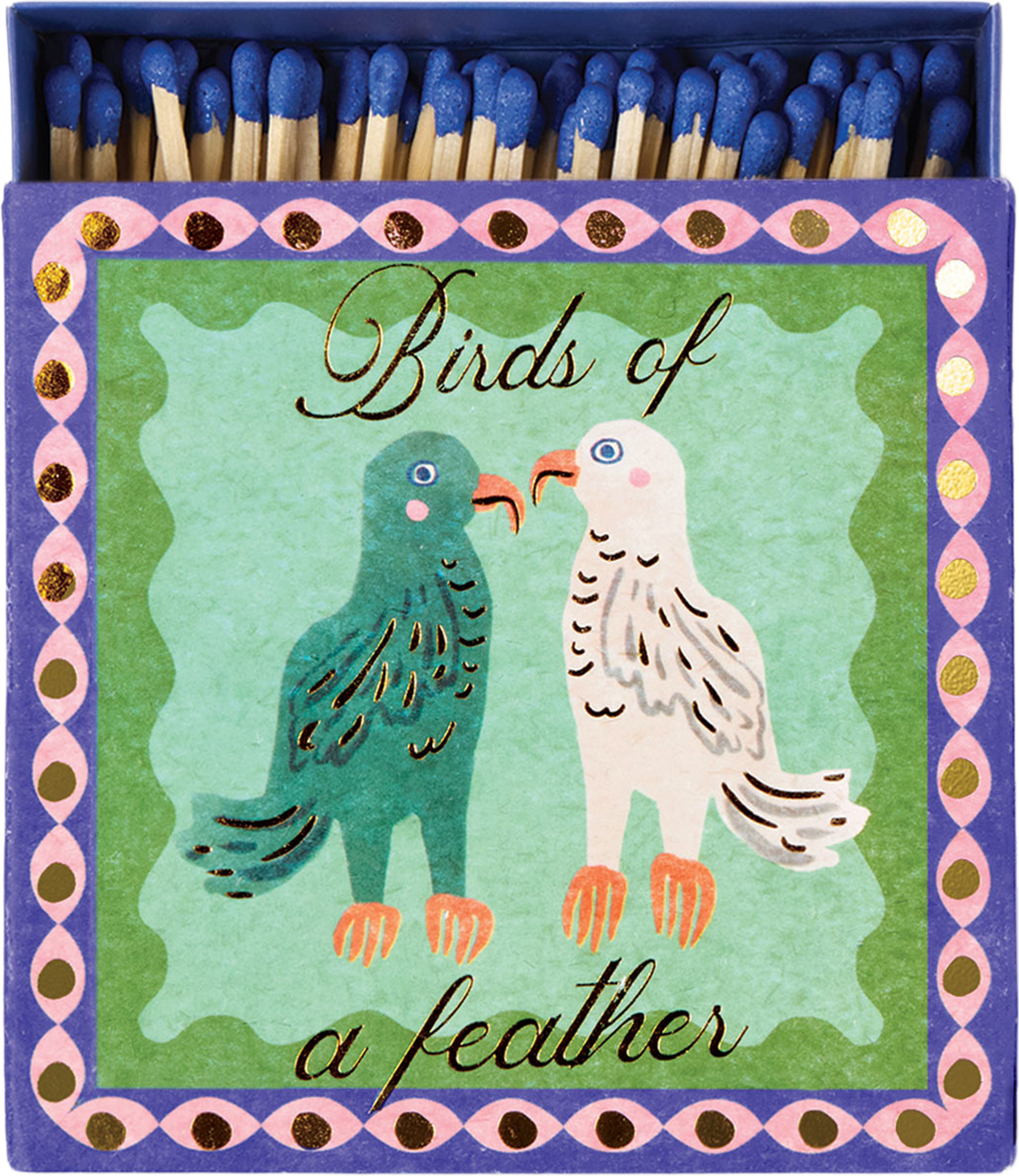 Tändstickor  Stor kvadrastisk ask (125 st) - Birds of a Feather, från Paddywax, i färgen Mixed. Klicka för att öppna bilden i stort format