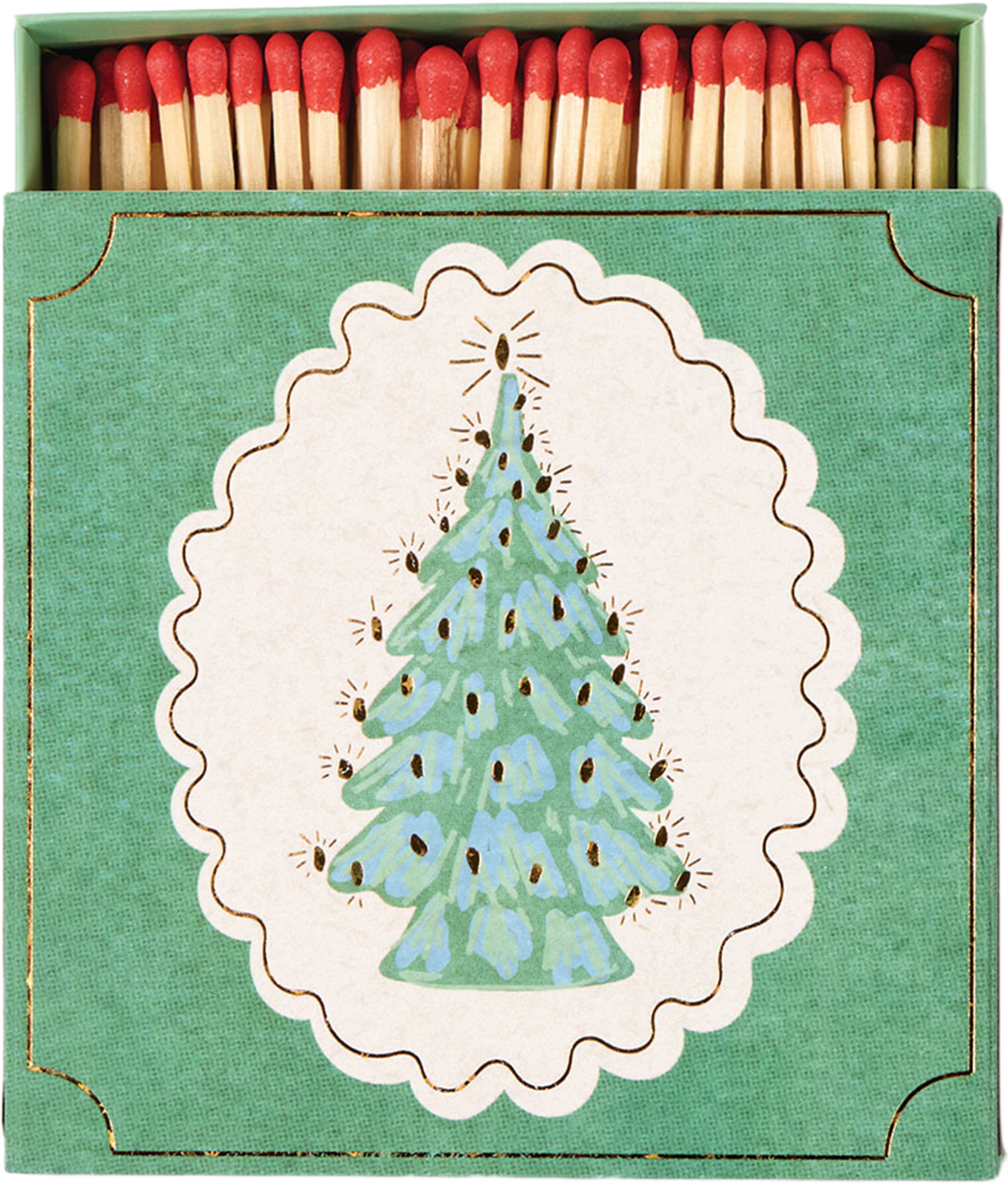Tändstickor  Stor kvadrastisk ask (125 st) - Christmas Tree, från Paddywax, i färgen Mixed. Klicka för att öppna bilden i stort format