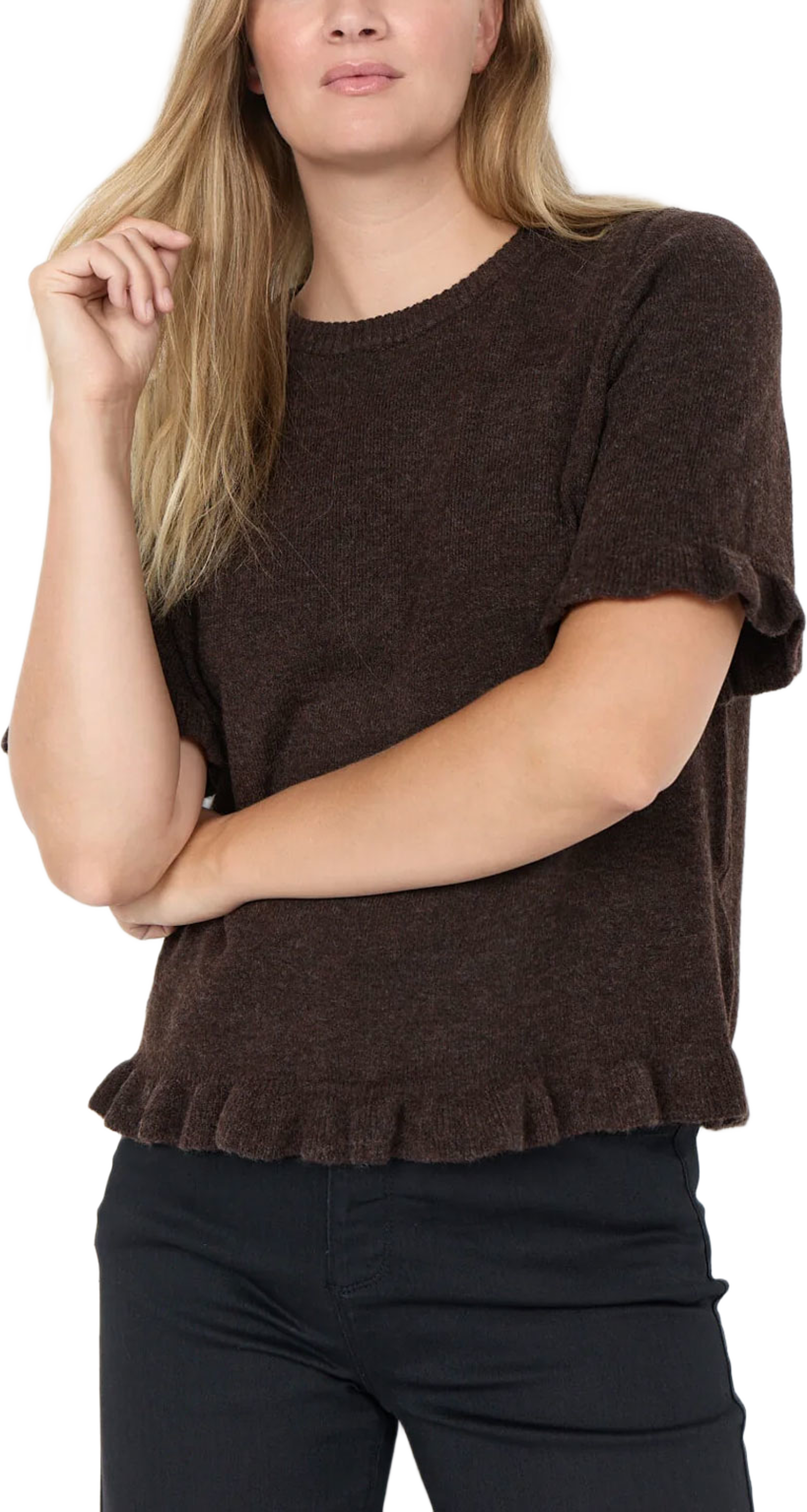 WA-CHANIN 5 PULLOVER, från Wasabi Concept, i färgen Chocolate Plum Melange. Klicka för att öppna bilden i stort format