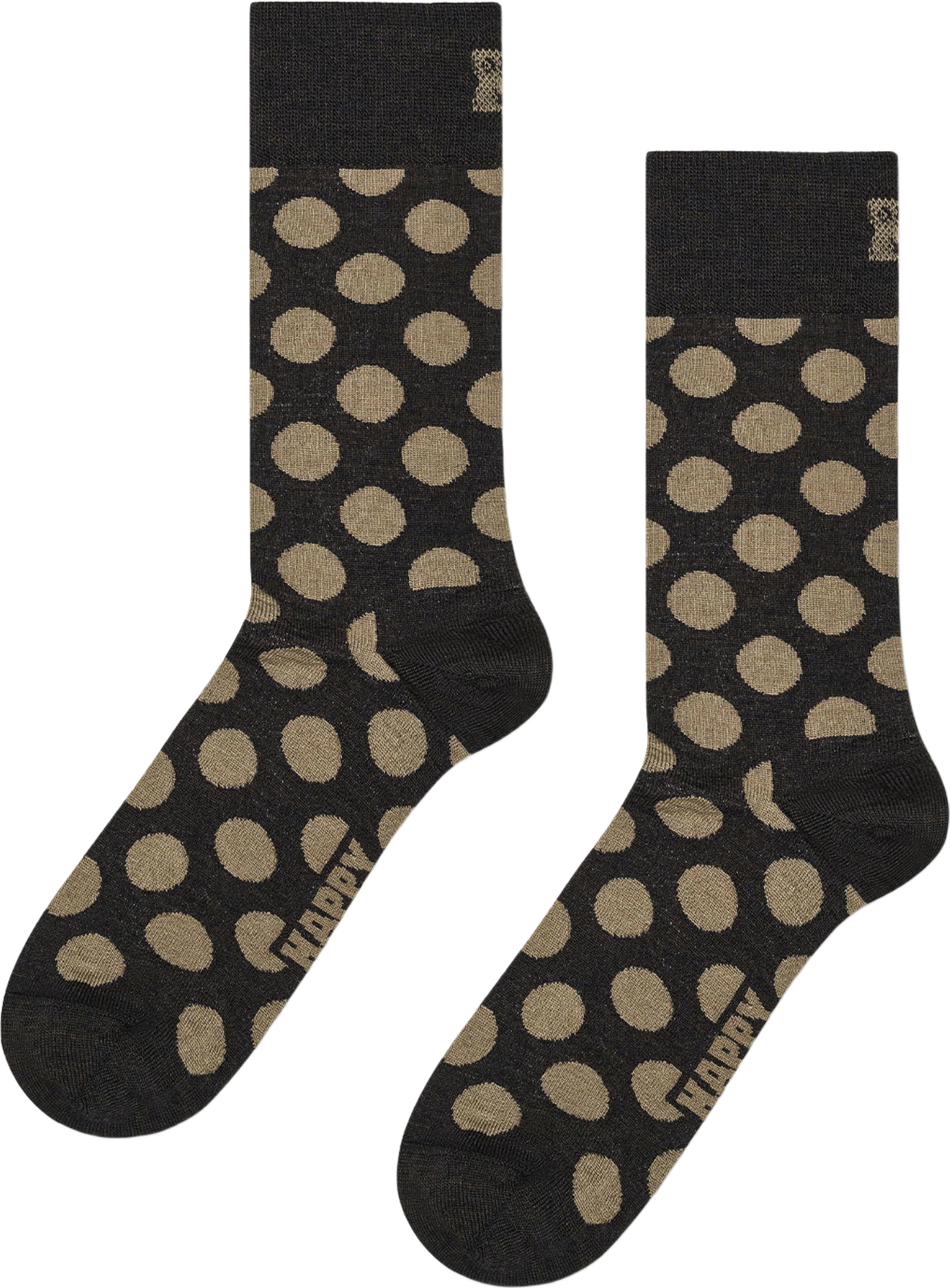 Big Dot Wool Sock, från Happy Socks, i färgen Black. Klicka för att öppna bilden i stort format
