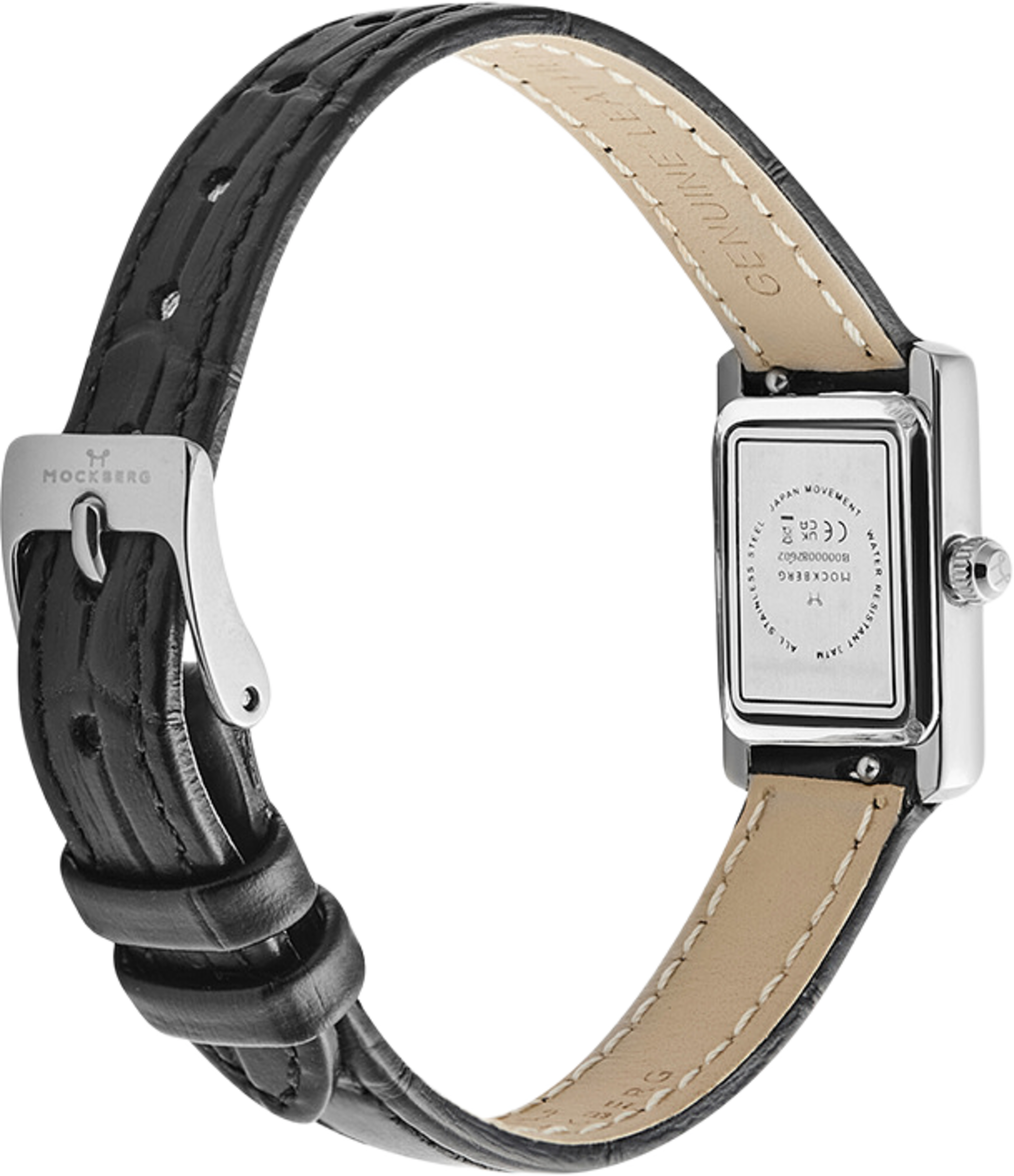 TIMELESS LEATHER PETITE STEEL WATCH, från Mockberg, i färgen Steel. Klicka för att öppna bilden i stort format