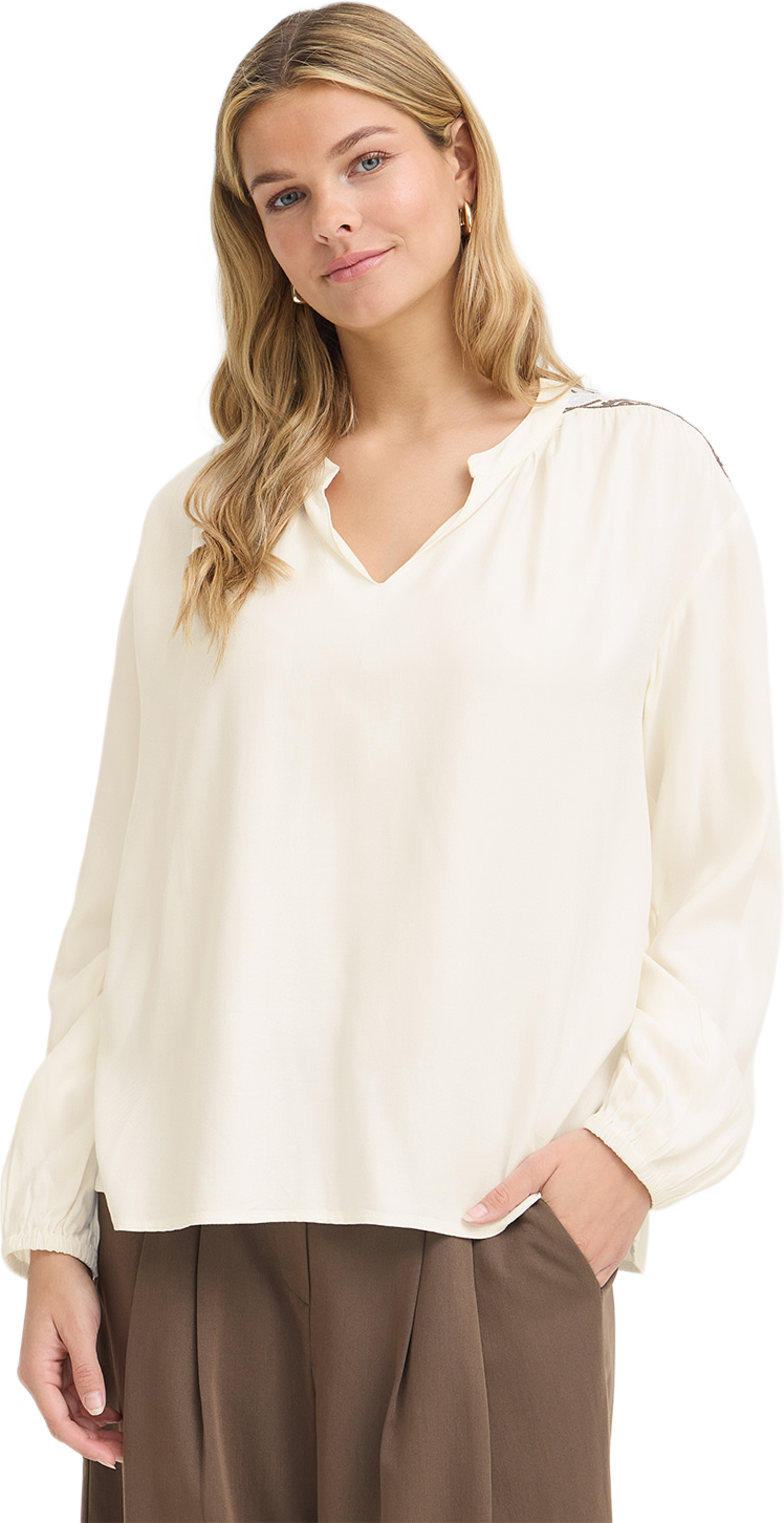 FRHELENE BL 1 Shirt, från Fransa, i färgen Whisper White. Klicka för att öppna bilden i stort format