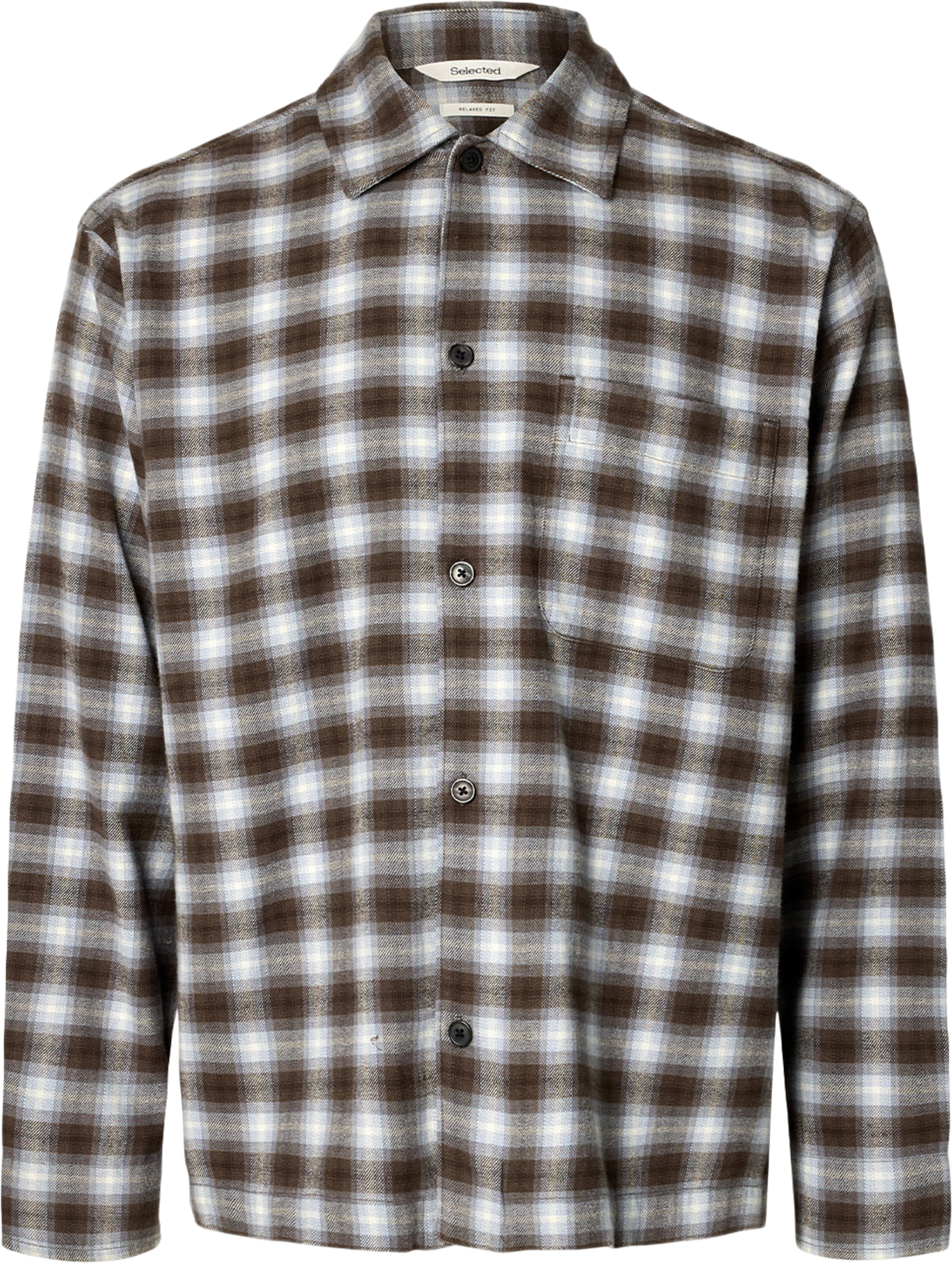 Noah Brush Twist Overshirt, från Selected, i färgen Greige Brown. Klicka för att öppna bilden i stort format