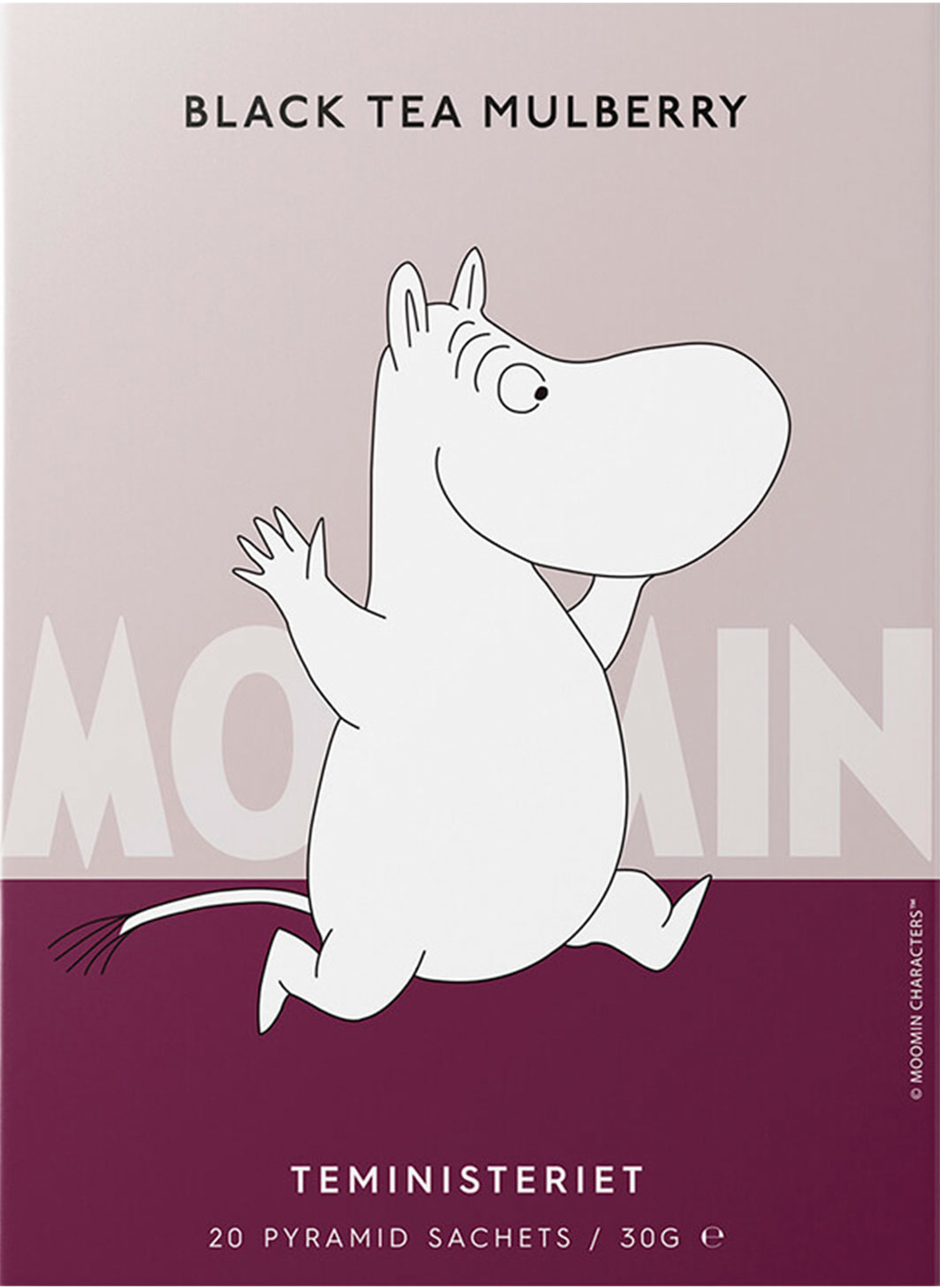 Teministeriet Moomin Black Tea Mulberry Pyramid 30g Moomin, från Teministeriet, i färgen Lila. Klicka för att öppna bilden i stort format