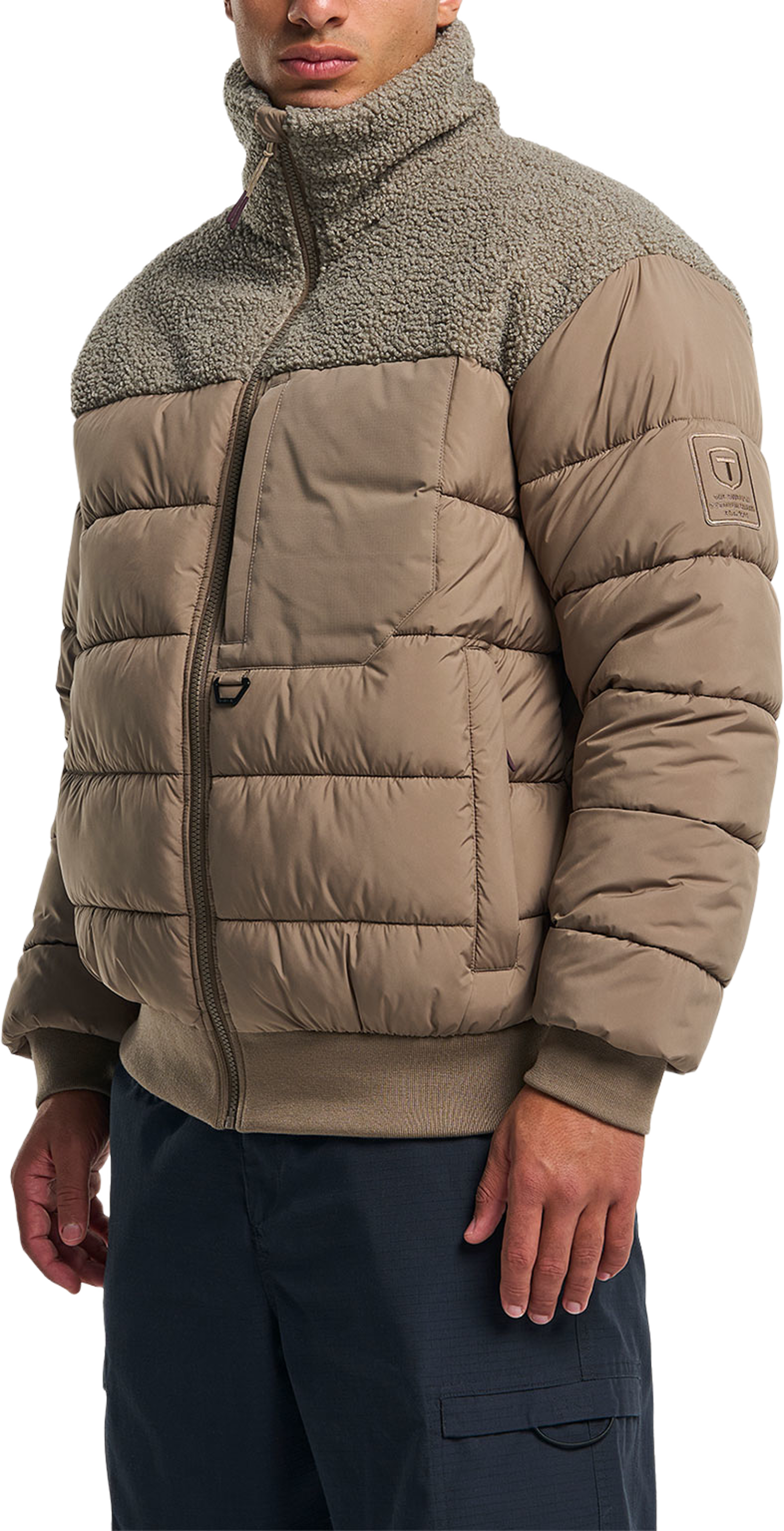 Kenun Hybrid Jacket Men, från Tenson, i färgen Taupe. Klicka för att öppna bilden i stort format