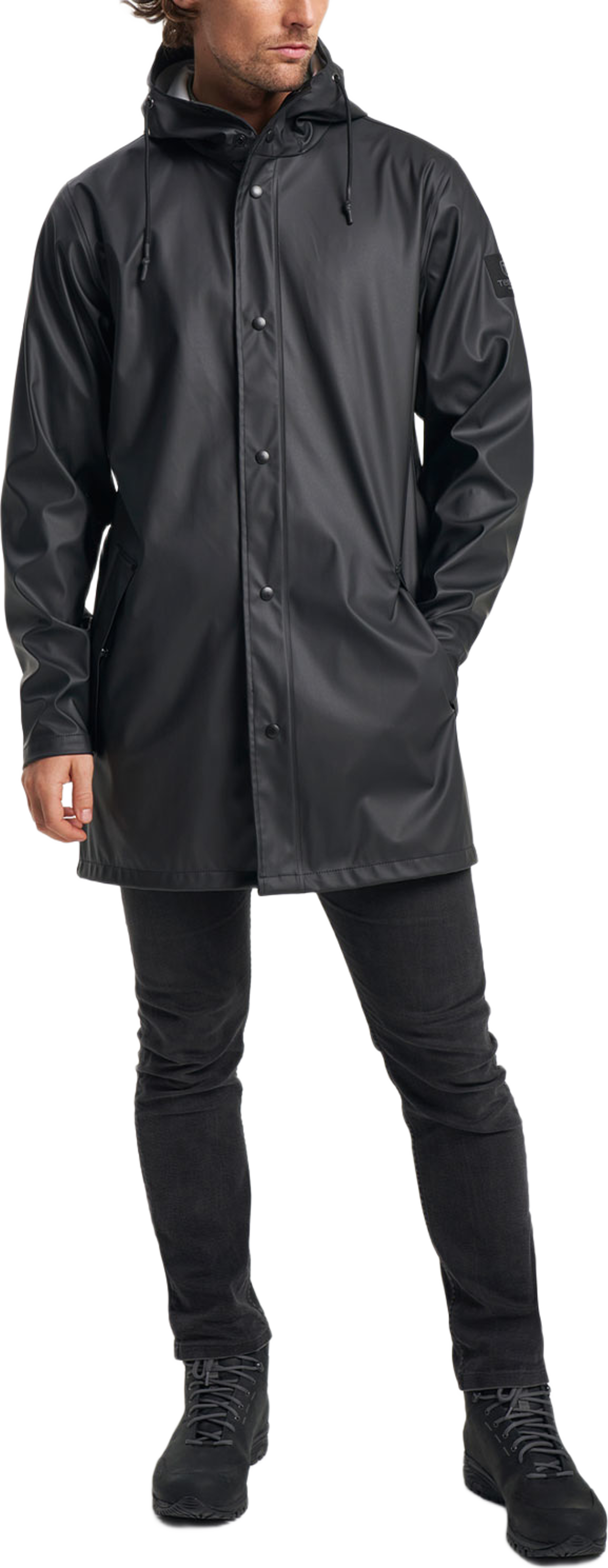 Apelviken Rain Coat Men, från Tenson, i färgen Black. Klicka för att öppna bilden i stort format