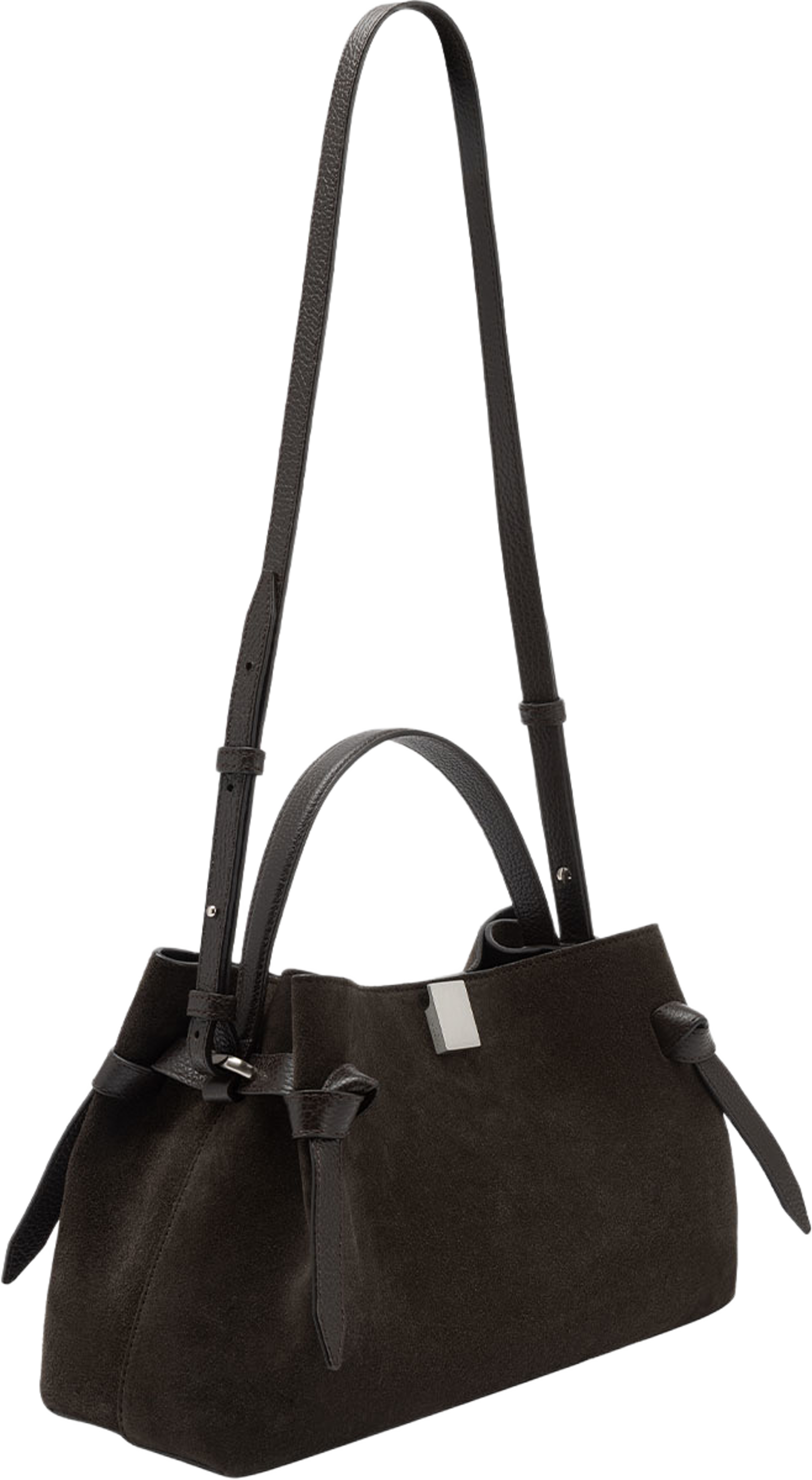 Gyoza Suede Bag, från Yuzefi, i färgen Ganache. Klicka för att öppna bilden i stort format
